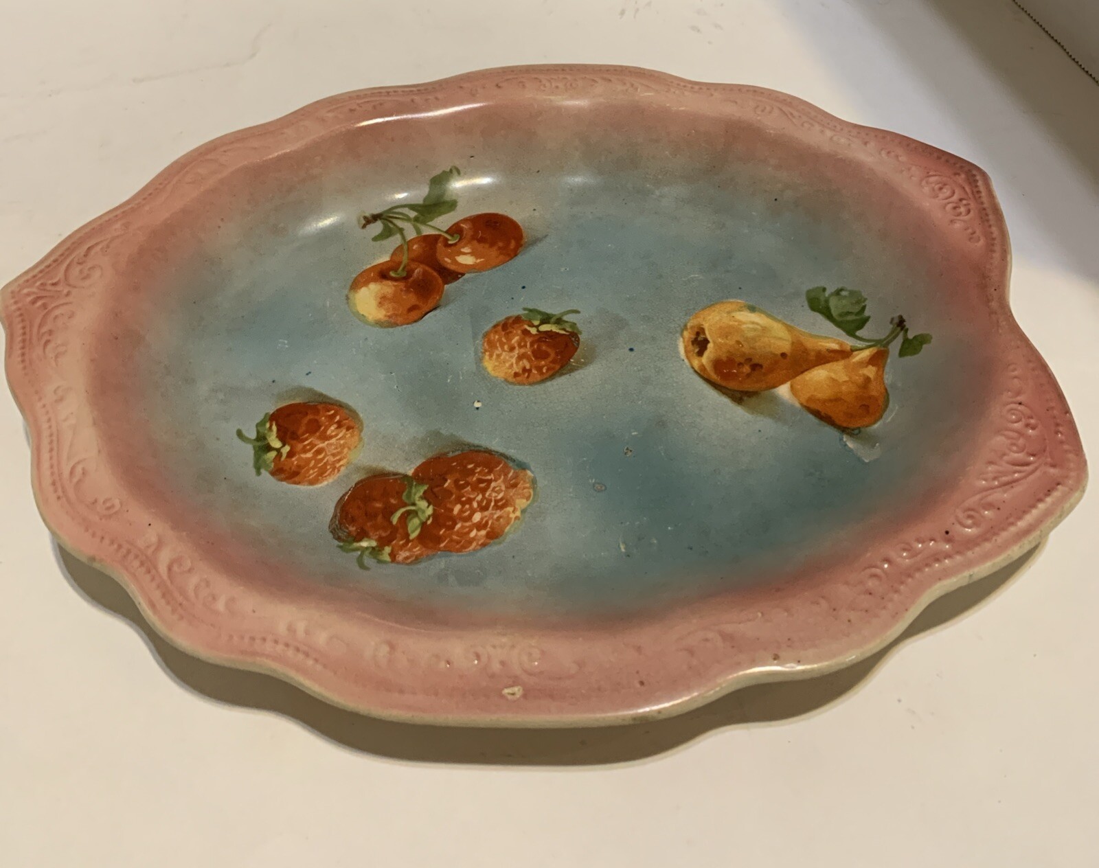 Haviland Fance Limoges Plate Fruit China Vintage Porcelain