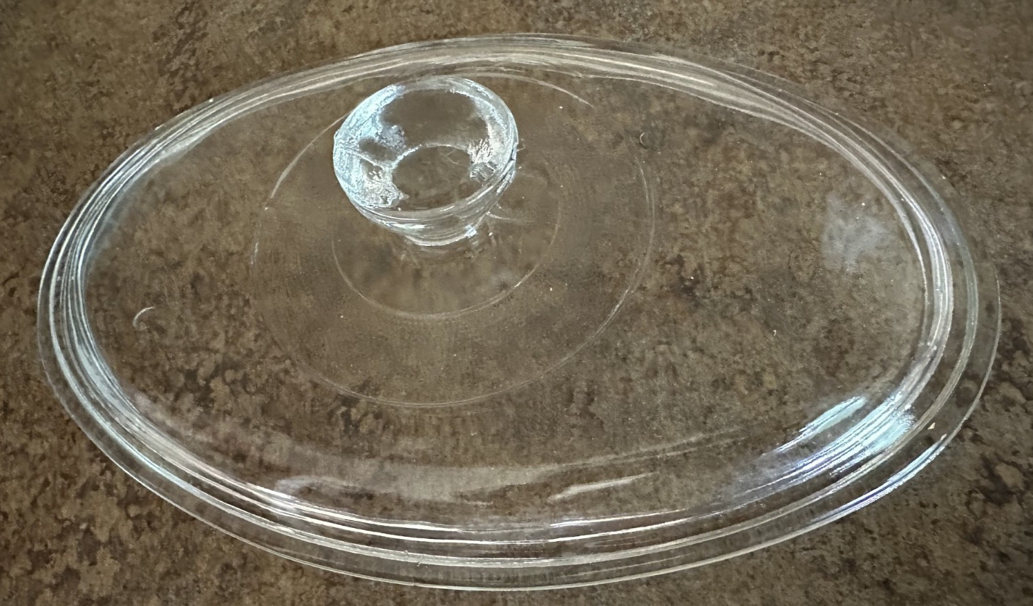 Vintage Glasbake Casserole Dish J235 ~ 1 QT Green Daisy Milk Glass Oval With Lid