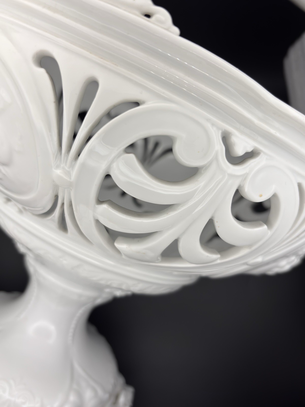 Jean Pouyat Limoges JPL Porcelain Centerpiece Bowl Compote 9.5″
