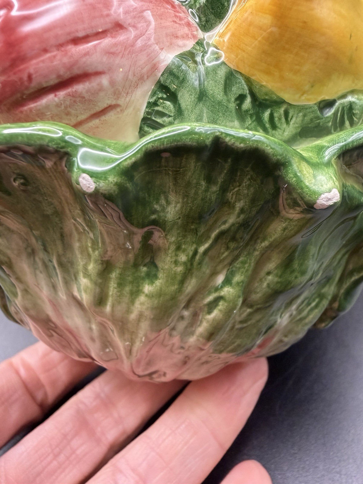 Vtg Fitz& Floyd Classics Ceramic Bowl W/Lid “Gardening Gourmet” 5” Tall Majolica