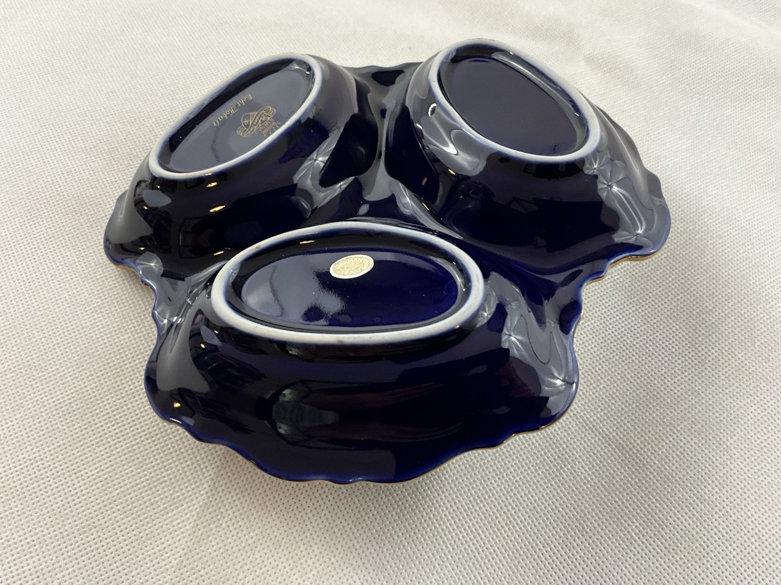 Jimenau Graf Von Henneberg Porzellan Echt Kobalt 1777 Kobalt Blue And Gold Dish