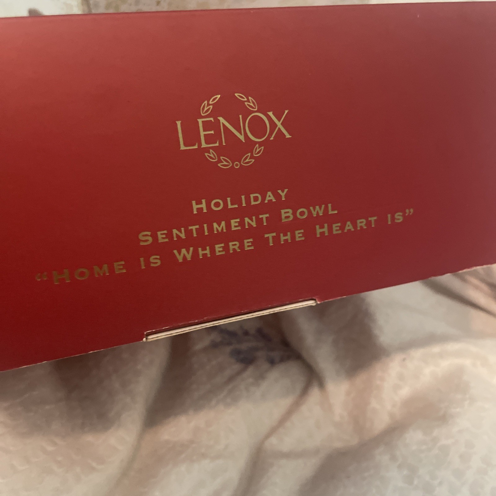 Lenox HOLIDAY Home Is Where The Heart Is Christmas Bowl W Box #804150 7″ X 3″