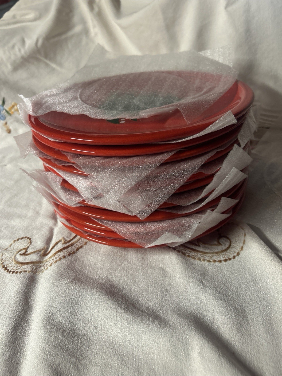 Waechtersbach CHRISTMAS TREE PATT., (8) Salad Plates 7.75″, (2) Bowls