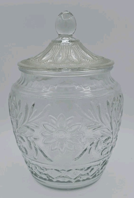 🌟 RARE 1905-1937 HOCKING GLASS CO. SANDWICH JAR 🏺🌟 WHAT A FIND!!