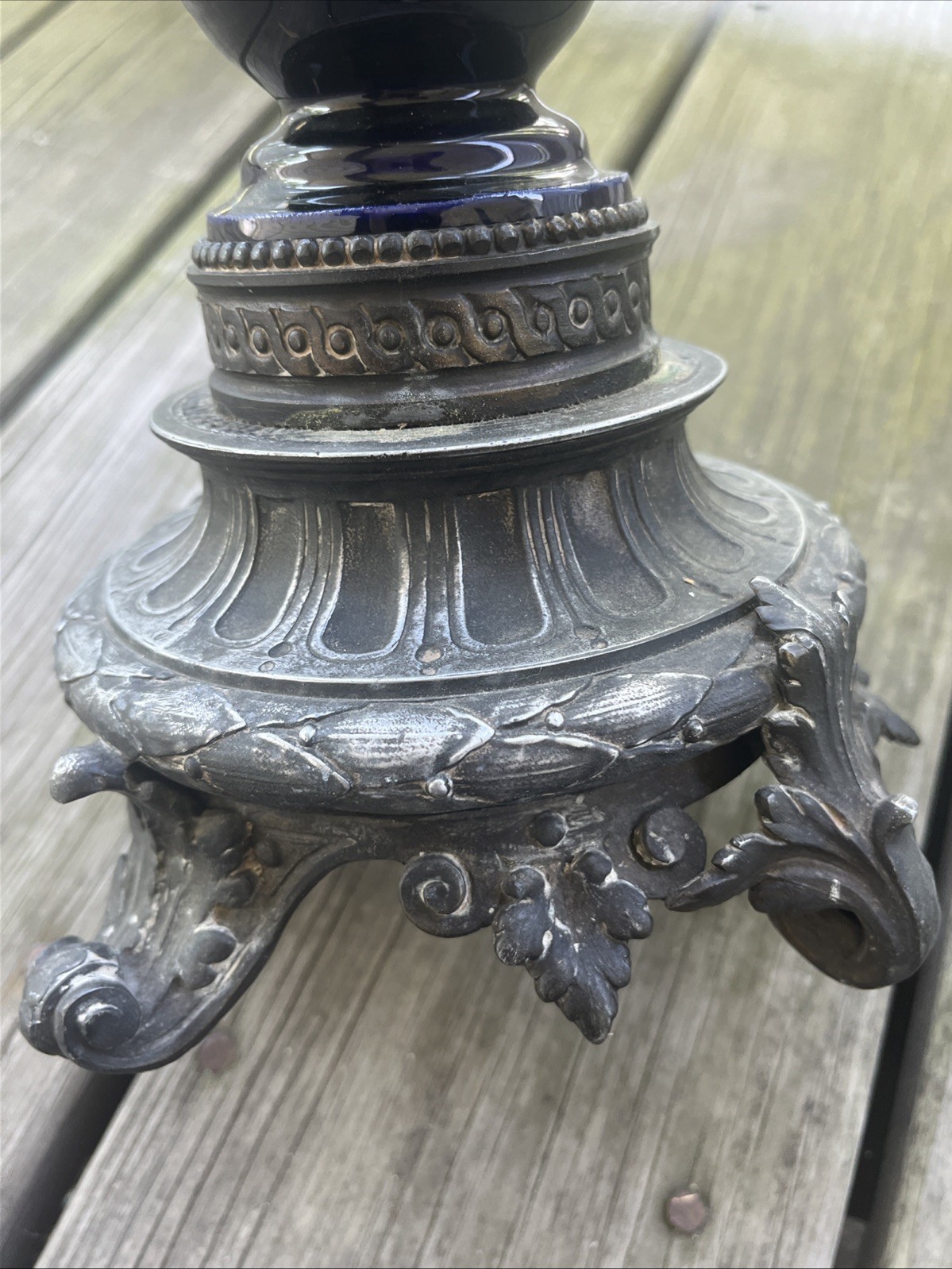 Louis XVI French Porcelain Cobalt Griffin Ewer Centerpiece Neoclassical BIG 24”
