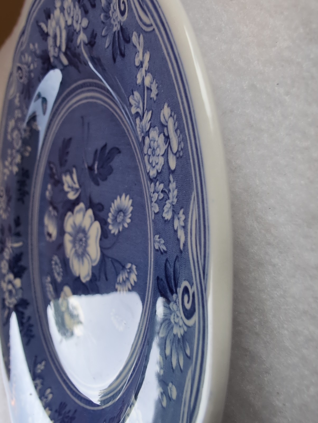 VTG SPODE Botanical 1820 BLUE ROOM COLLECTION 7.5 PLATE – ENGLAND