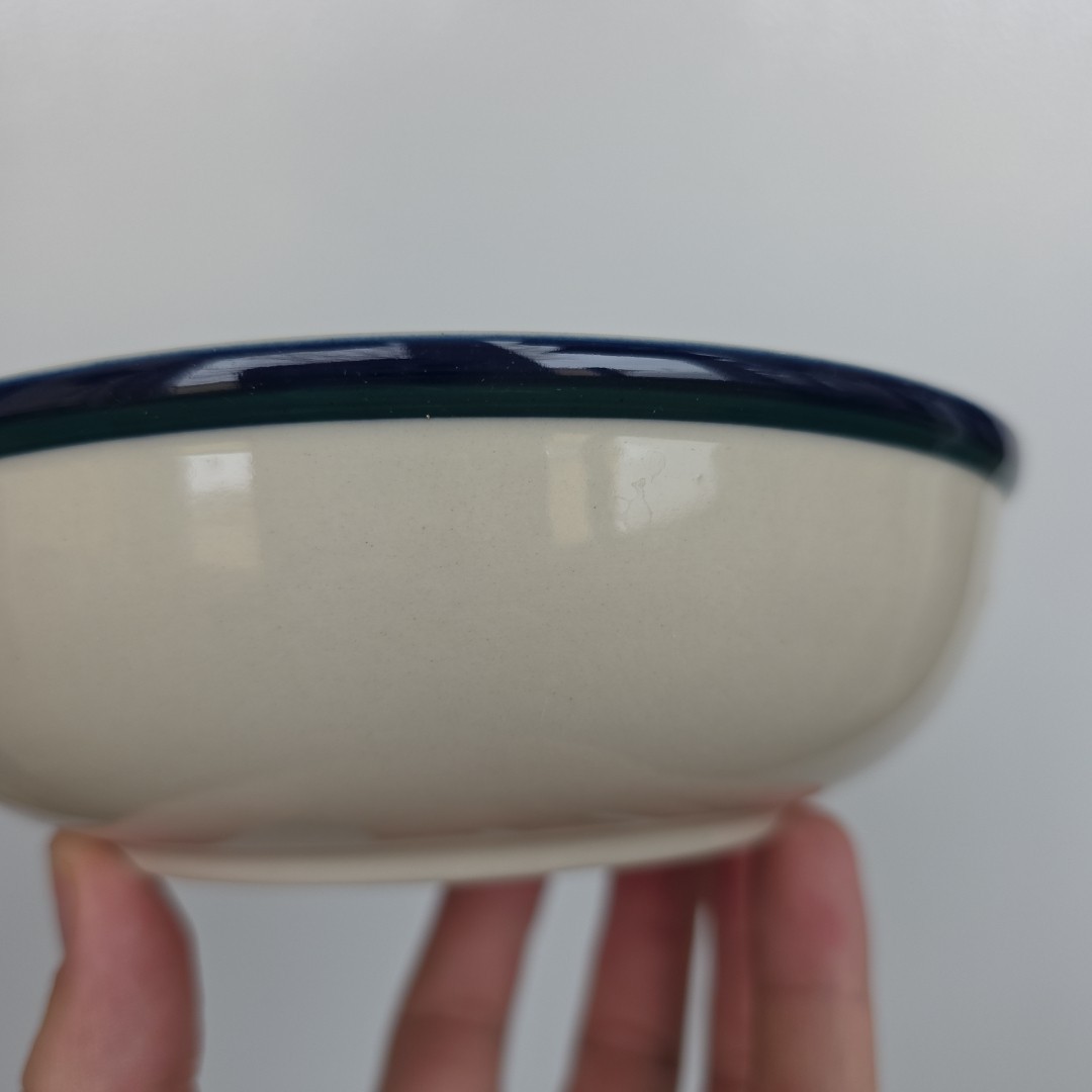 Kitchen Basics Colors By Tienshan Blue Green Stripe Cereal Soup Bowl