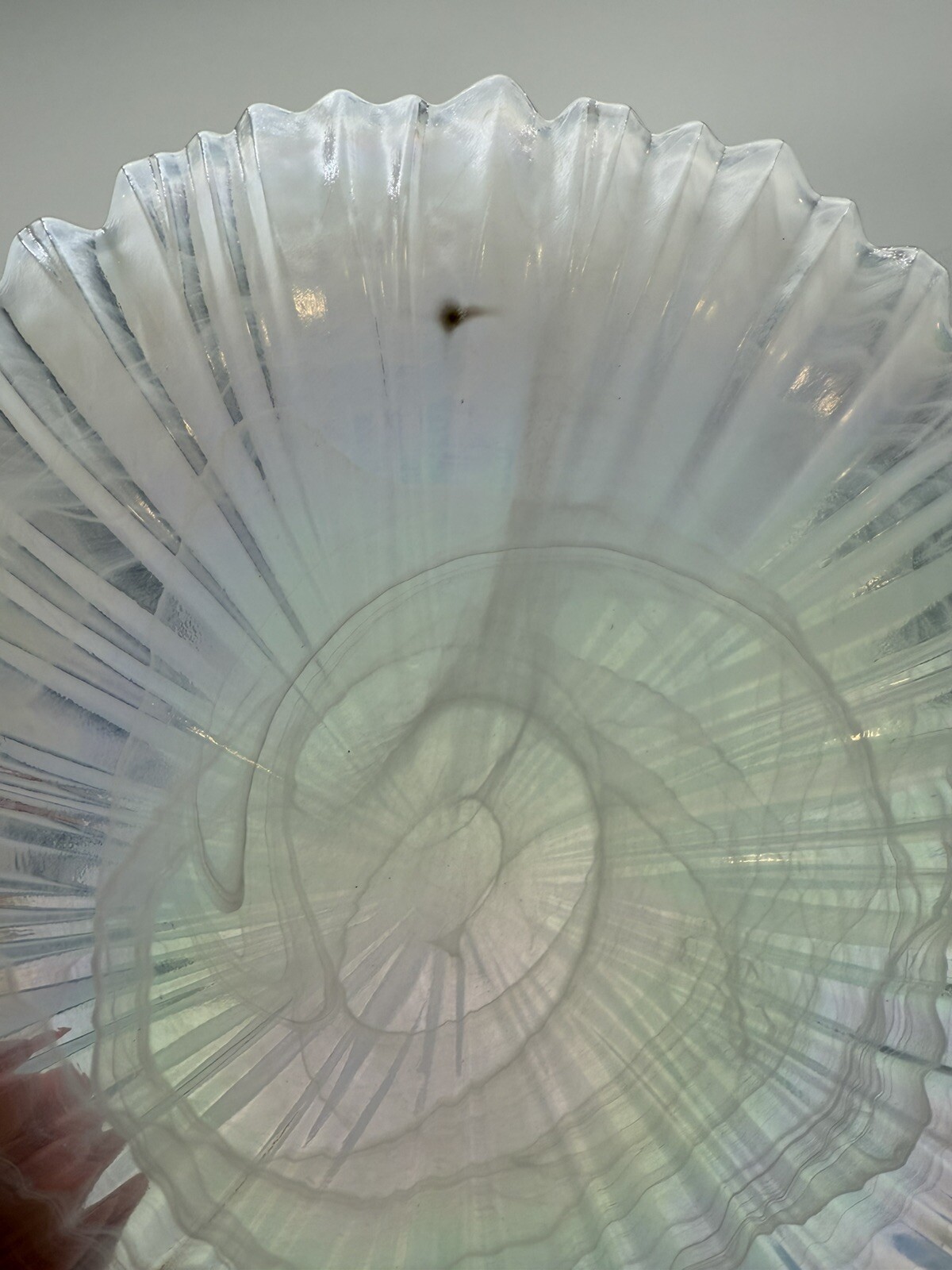Gorgeous Multicolor Alabaster Swirl Opal Iridescent 8” Salad Plate Set (13)
