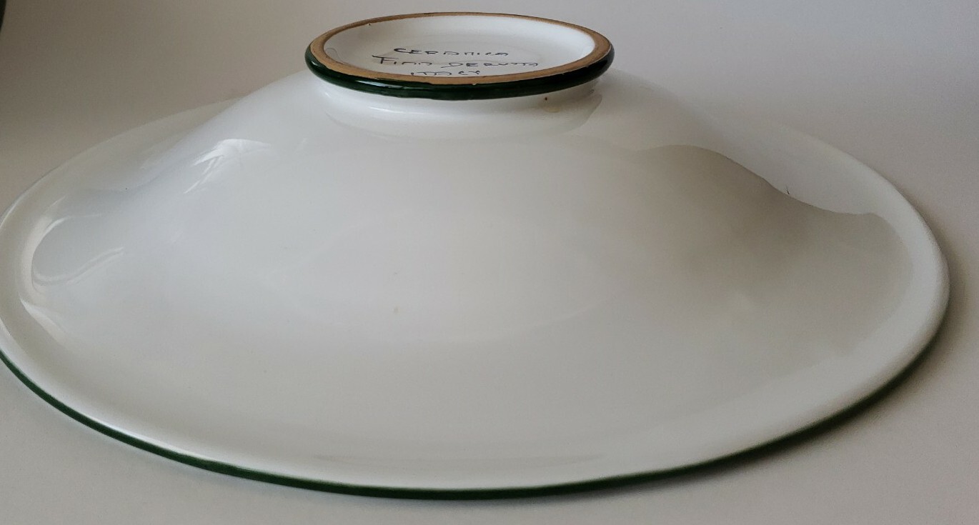 Ceramica Fruit and Leaves 13″ Pasta Serving Bowl