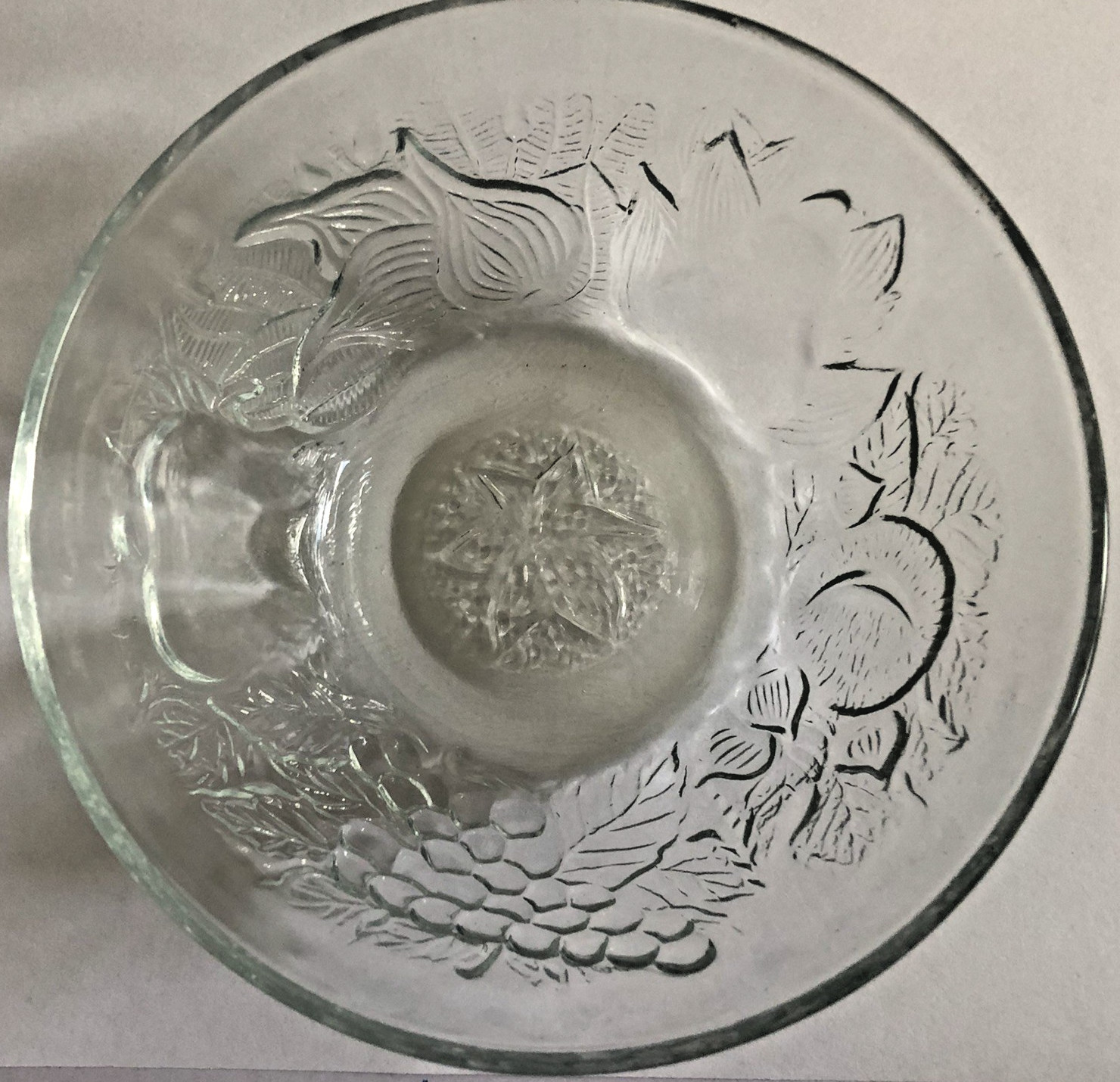 Vtg KIG Indonesia Fruit Garden Bowl 5″ Clear Glass 12 Available Sold Separately