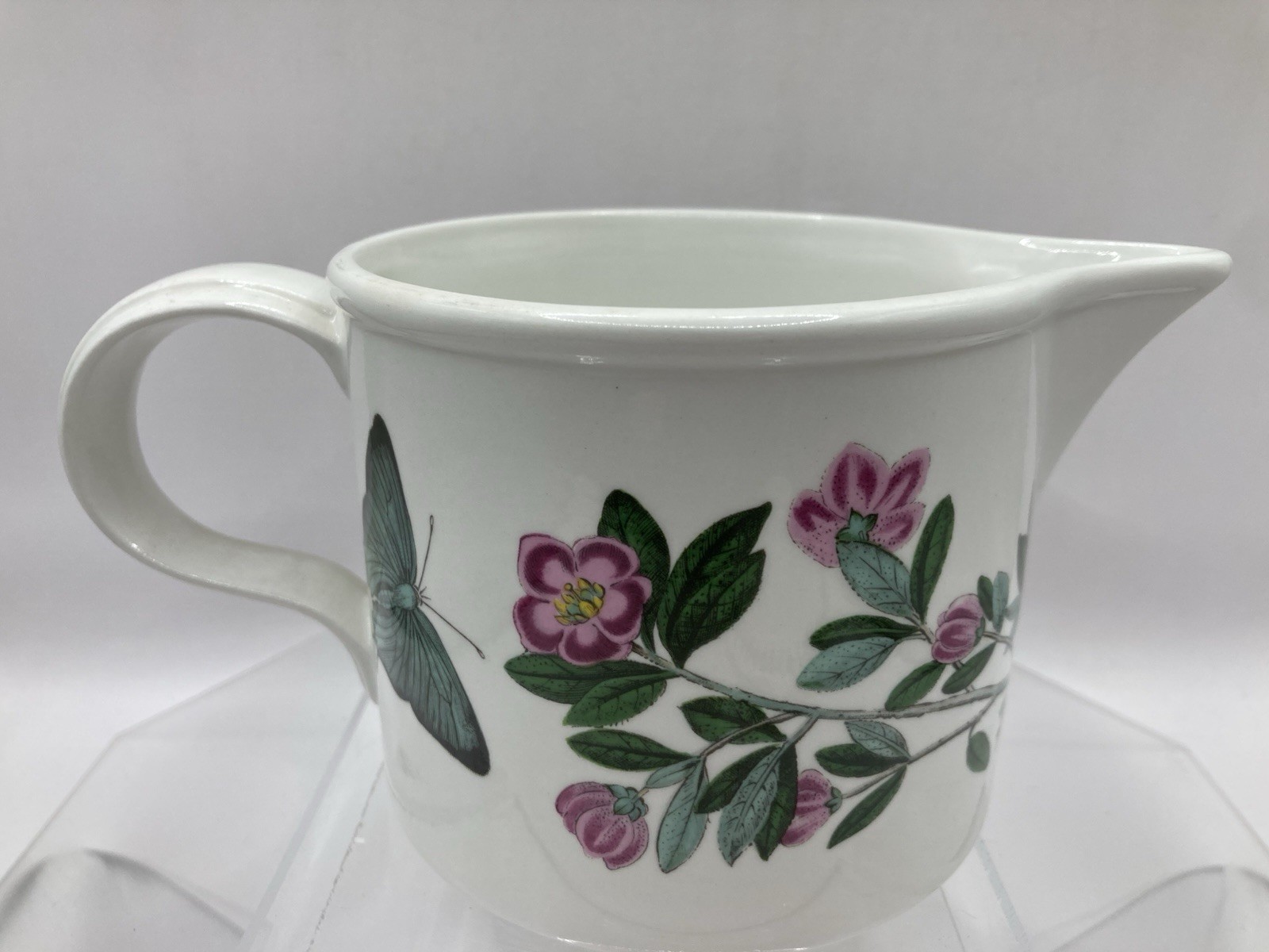 Large Portmeirion Botanic Garden Creamer Rhododendron Lepidotum 3.5″ T X 5″ T