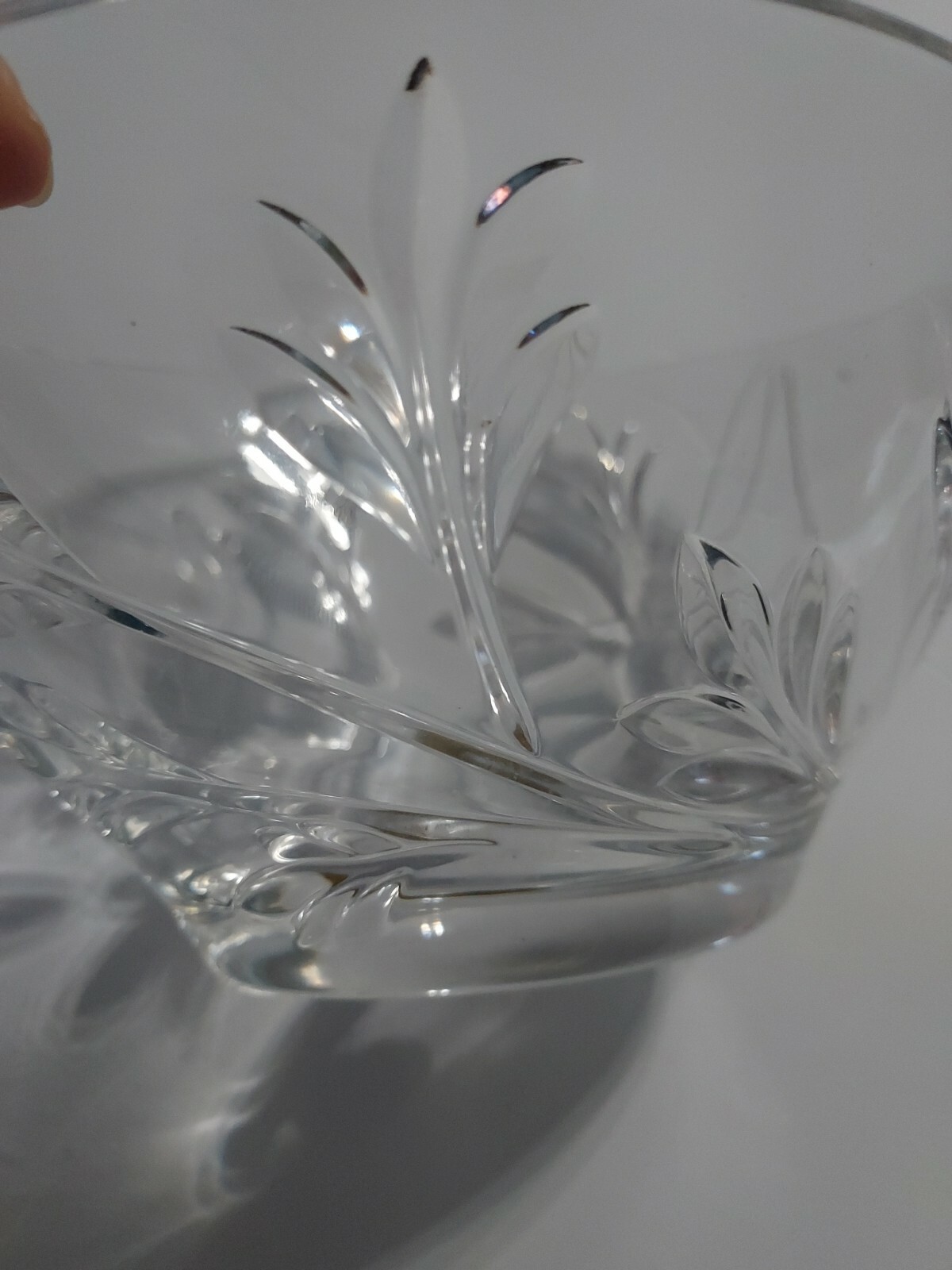 Oval Oneida Crystal Deep Candy/Nut Bowl w/Lid 7.5 H w/ Lid On.x 5 Wx 7 L x3.5 D
