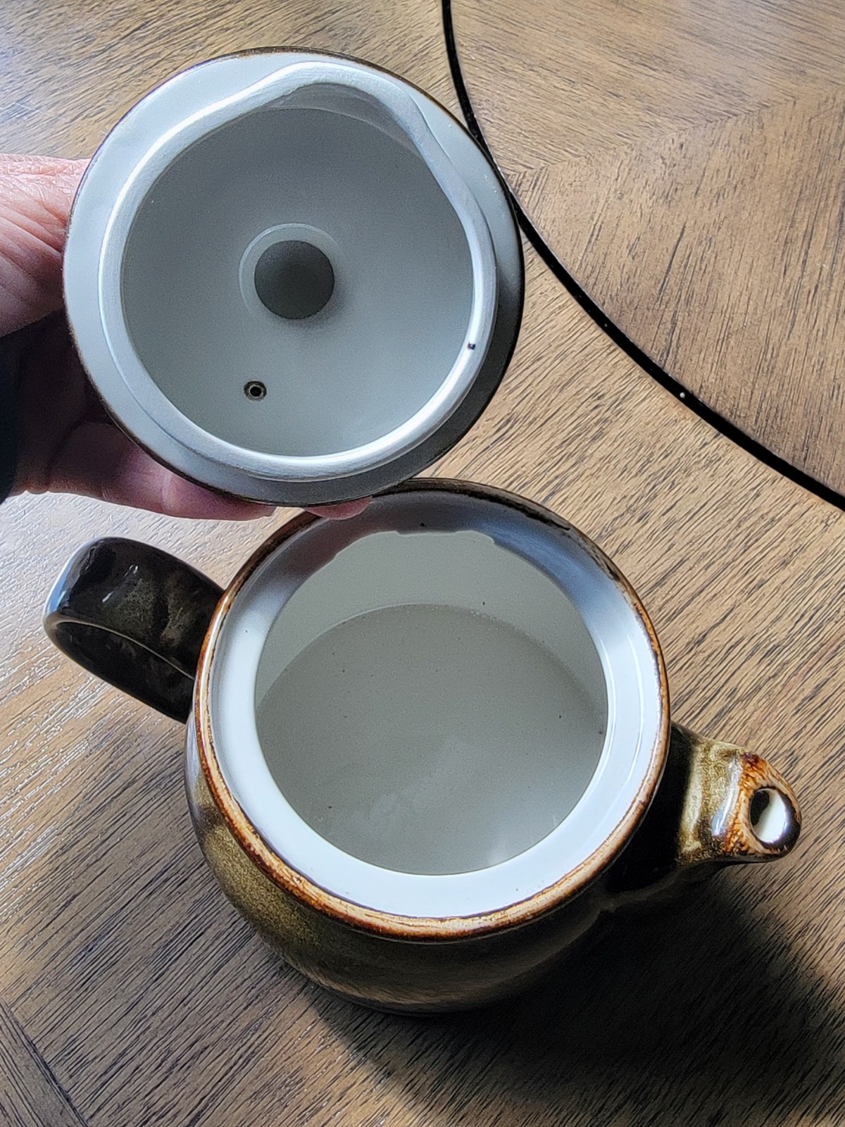 Steelite International Craft Olive Green Teapot Club 15 oz Handmade in England