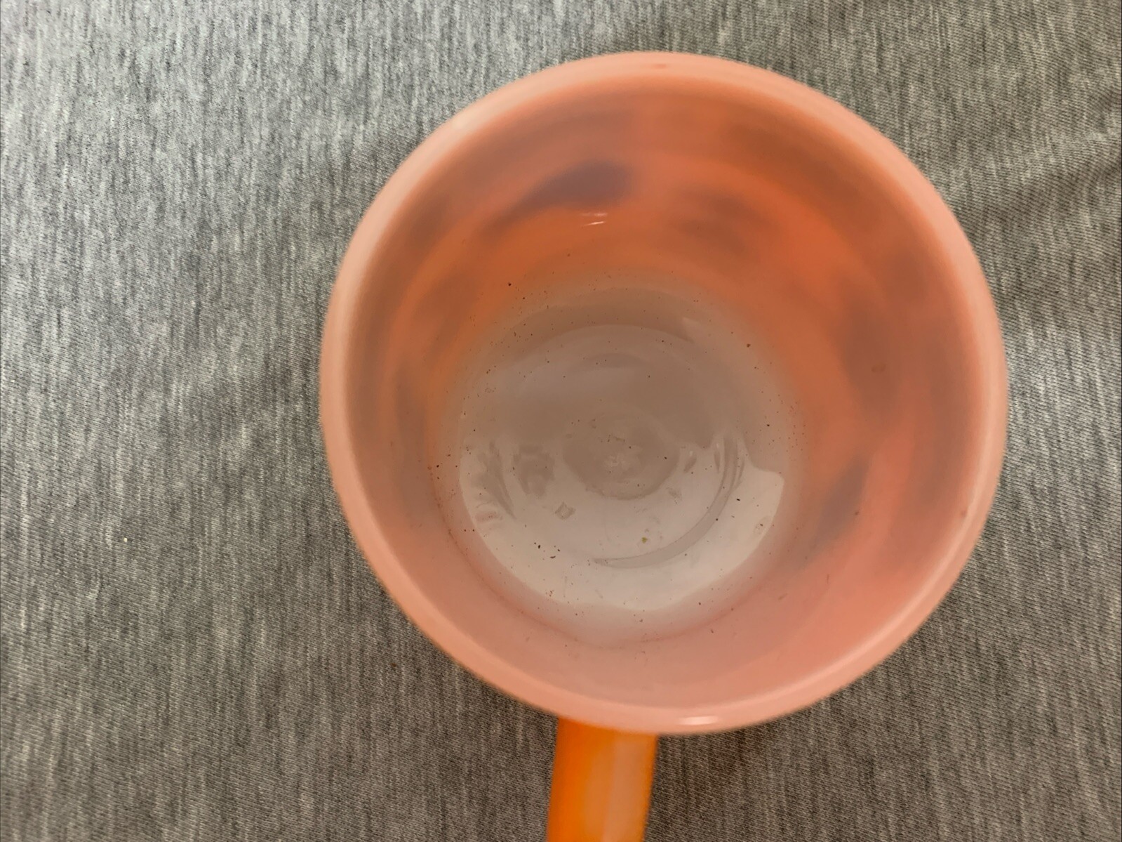 Vintage Federal Glass Milk Glass Ontario Canada Orange Coffee Mug