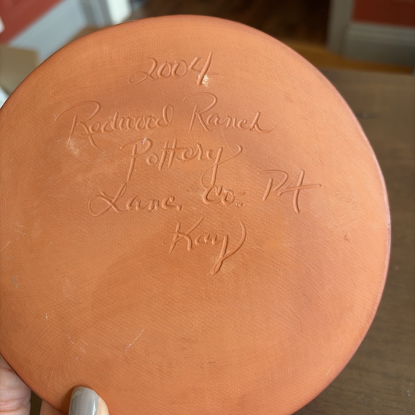 redwood ranch pottery Small Angel Dish RARE