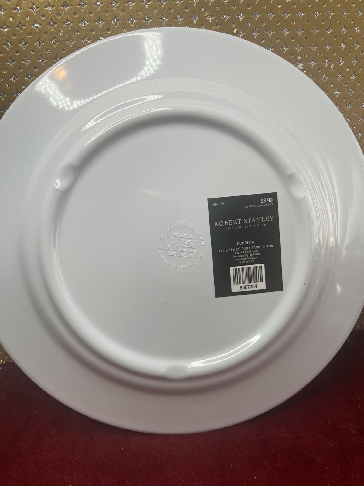 NWT Robert Stanley Home Collection Tree Christmas Melamine Plates Set of 5 11”