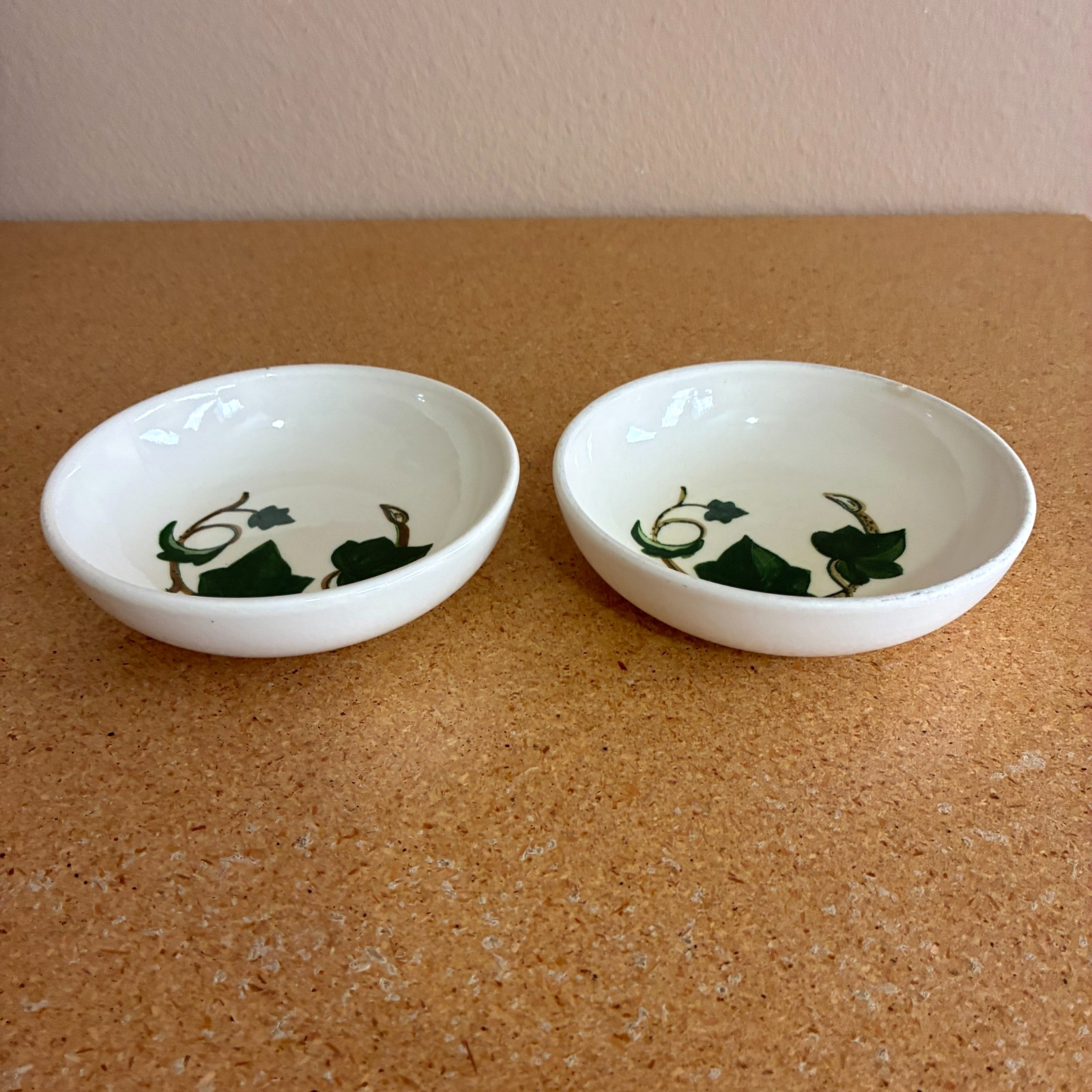 2 VTG Metlox California Ivy Poppytrail Berry Dessert Bowls 5″ Hand Painted