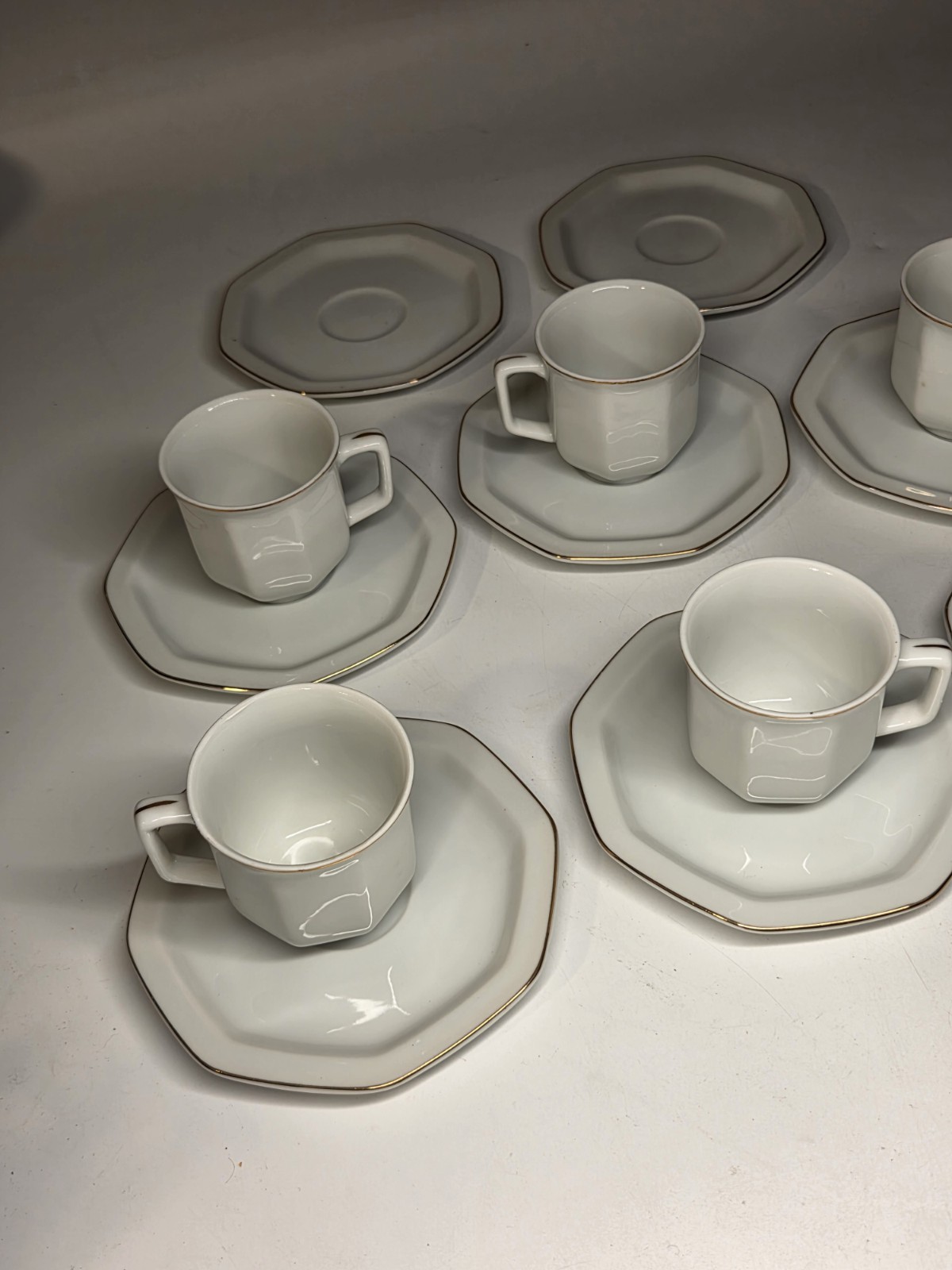 Set Of 6 Vintage TOSCANY (Japan) Guilded Demitasse/Espresso Cups And Saucers