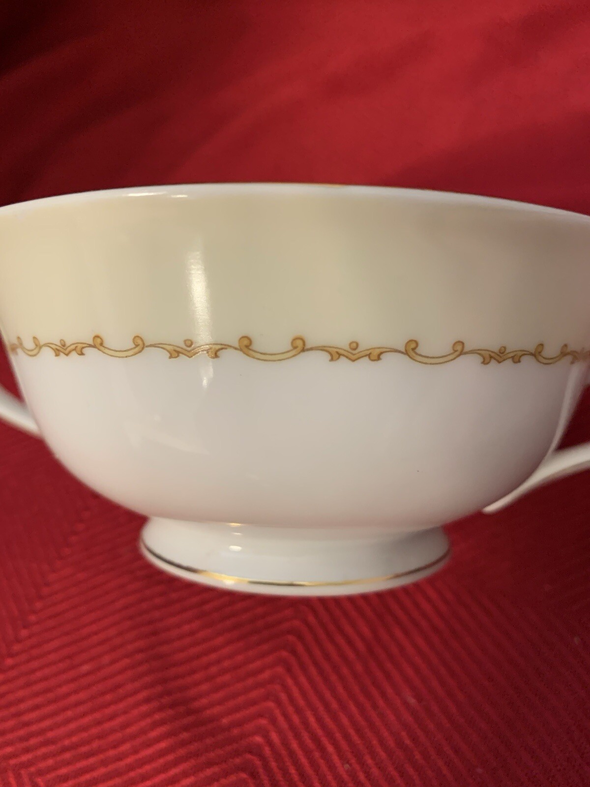 Noritake Troyon Cream Soup Bowls in Bone China Floral w/Gold Trim Quantity Avail