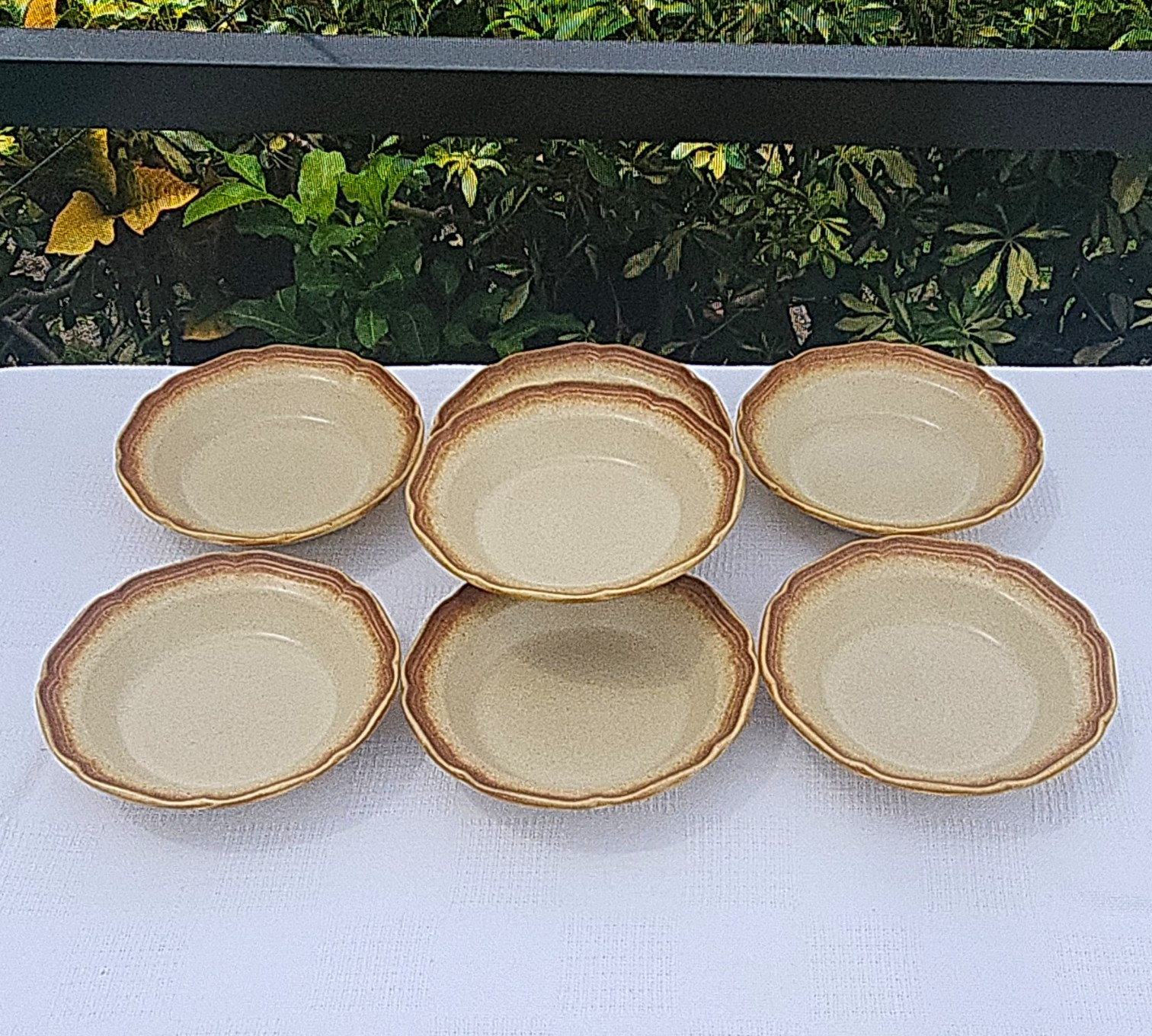 Mikasa Whole Wheat E8000 Stoneware Bowl Dishwasher & Oven Safe Beige Brown