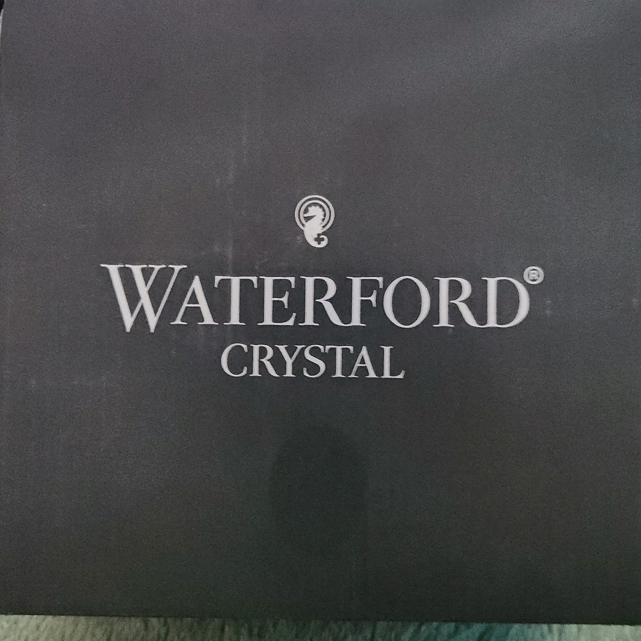 Vintage Waterford Crystal Lismore 6″ Square Seahorse etched Nicky Power 2003