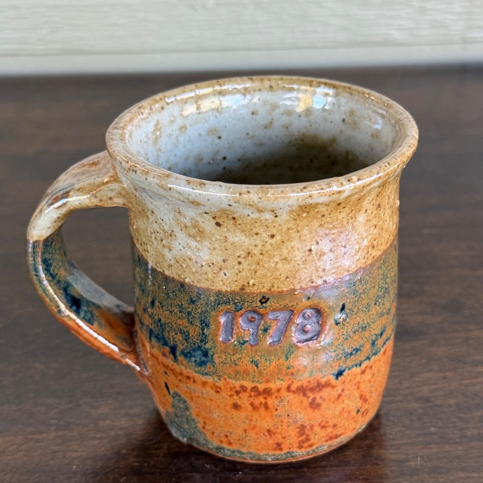 Vintage Barry Jepson Studio Art Pottery Coffee Mug 1978 Beta Sigma Phi Kansas