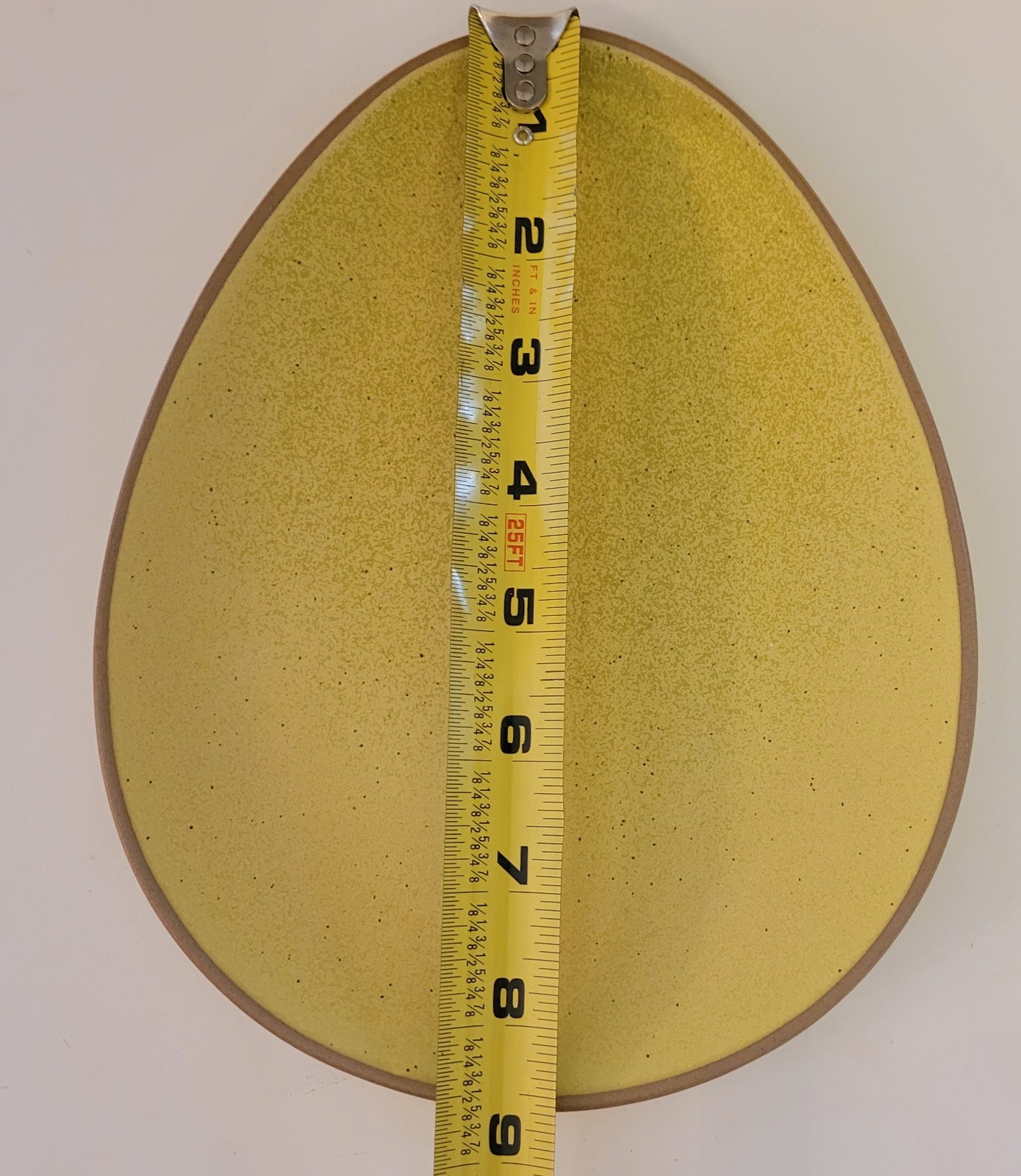 4 ct Threshold Stoneware Aqua Egg Teardrop Shape Salad Plates Pink Yellow Easter