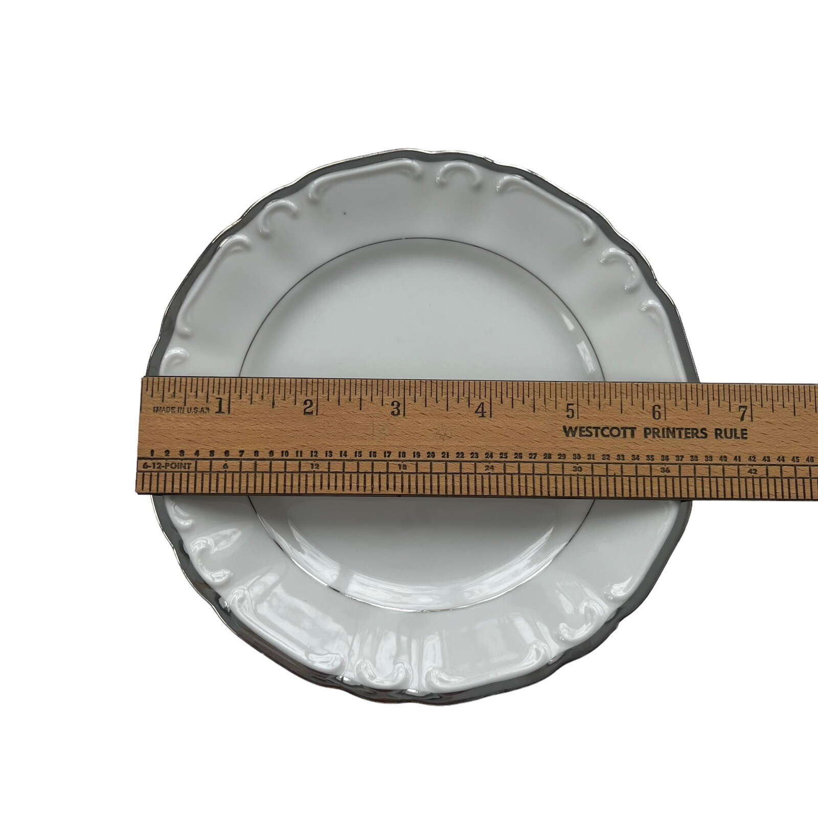 Vintage 1963 Silver Sonata By HARMONY HOUSE FINE CHINA 6.5 in Bread Butter Plate