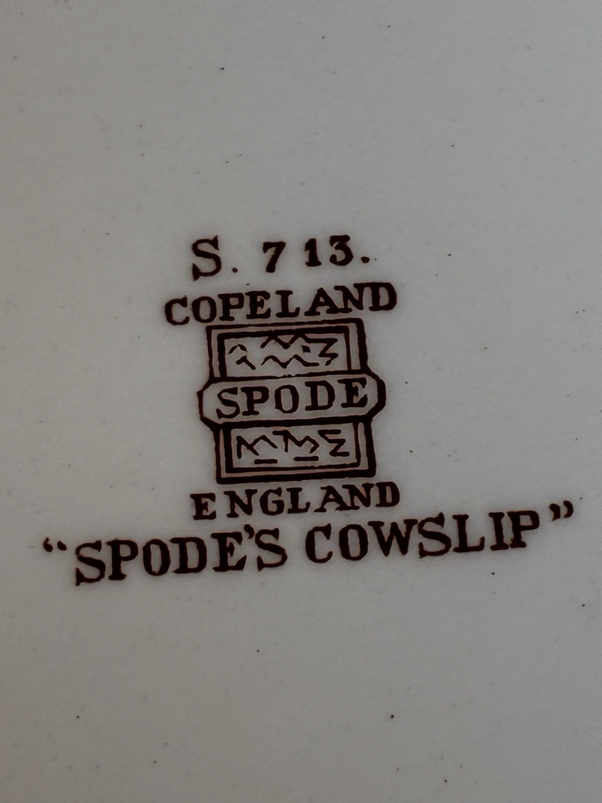 8 Copeland SPODE COWSLIP 10 1/2″ DINNER PLATES Discontinued Set Old Back Stamp