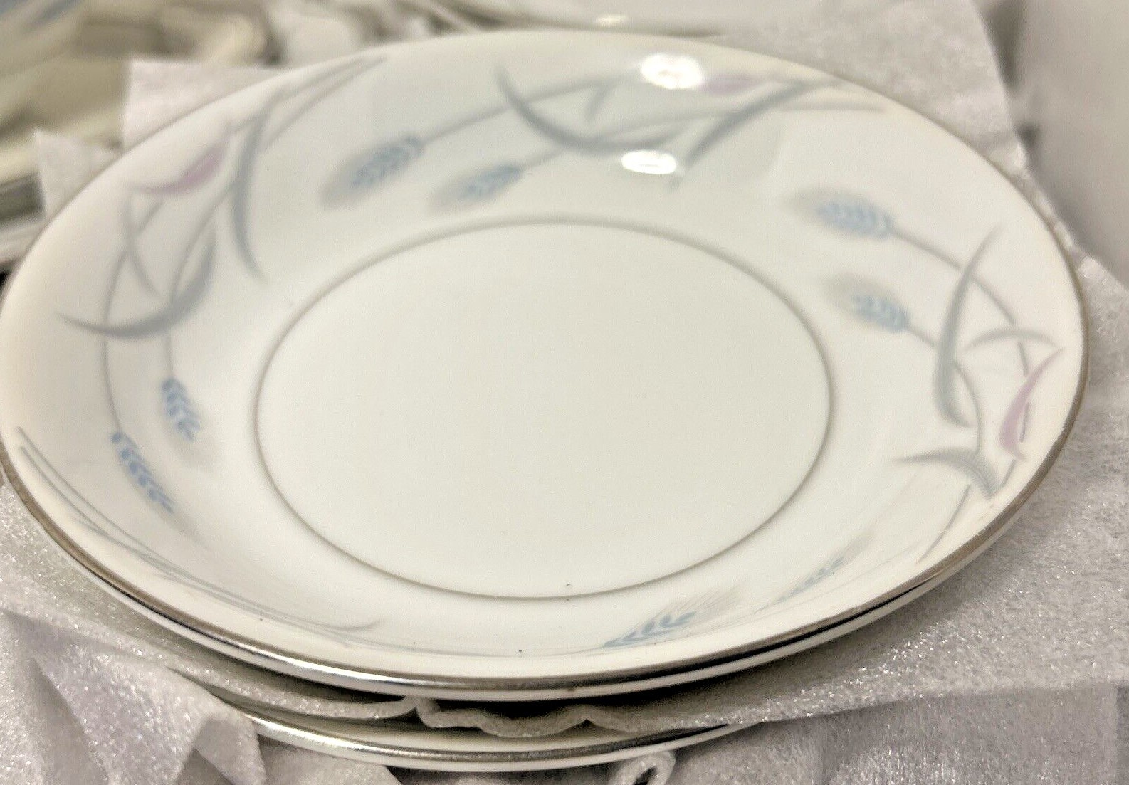 Vintage Valmont China “Royal Wheat” Saucer Bowl Salt Pepper Gravy Trays Japan