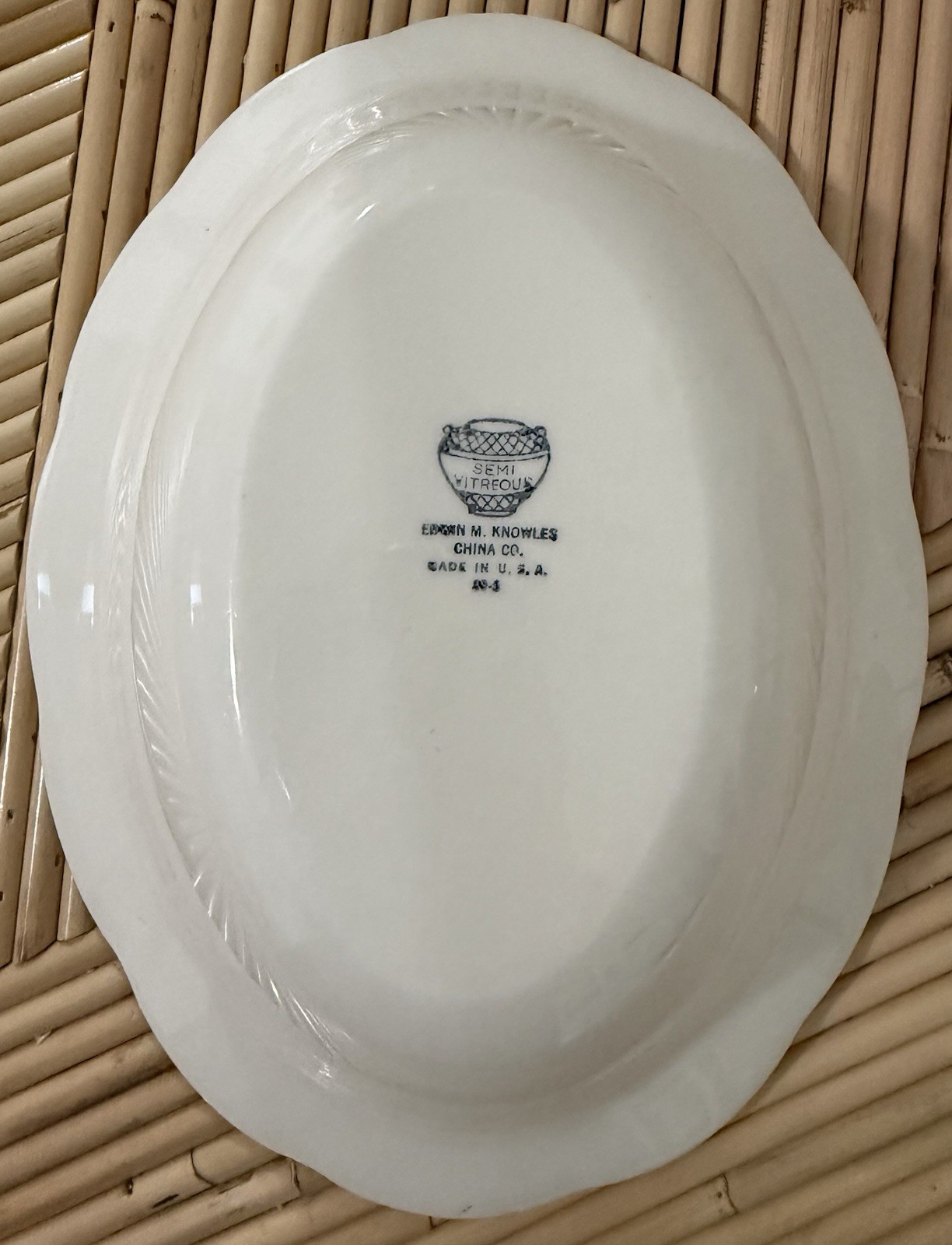 The Edwin M Knowles China Co USA 39-5 9” Oval & 39-1 8” Round Bowls