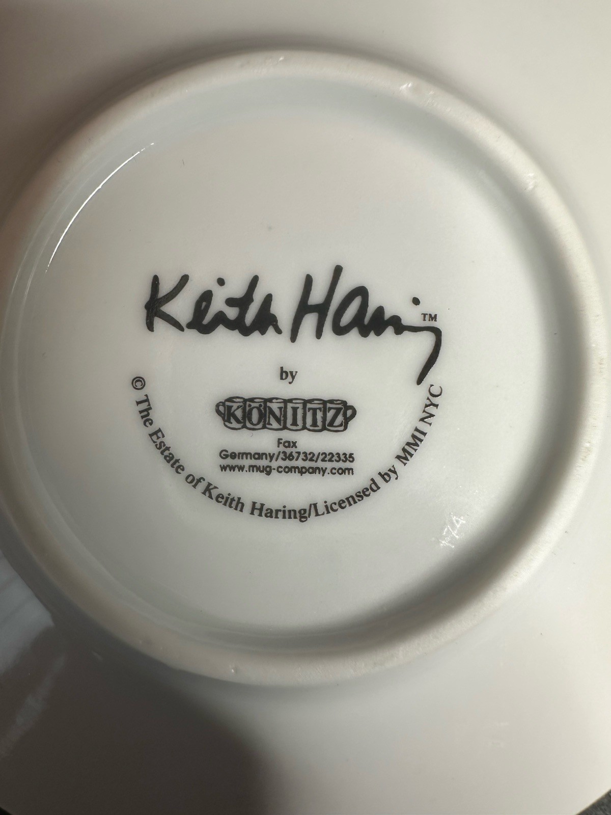 KONITZ Keith Haring Porcelain Expresso Saucer Red 12cm Licensed Reproduction