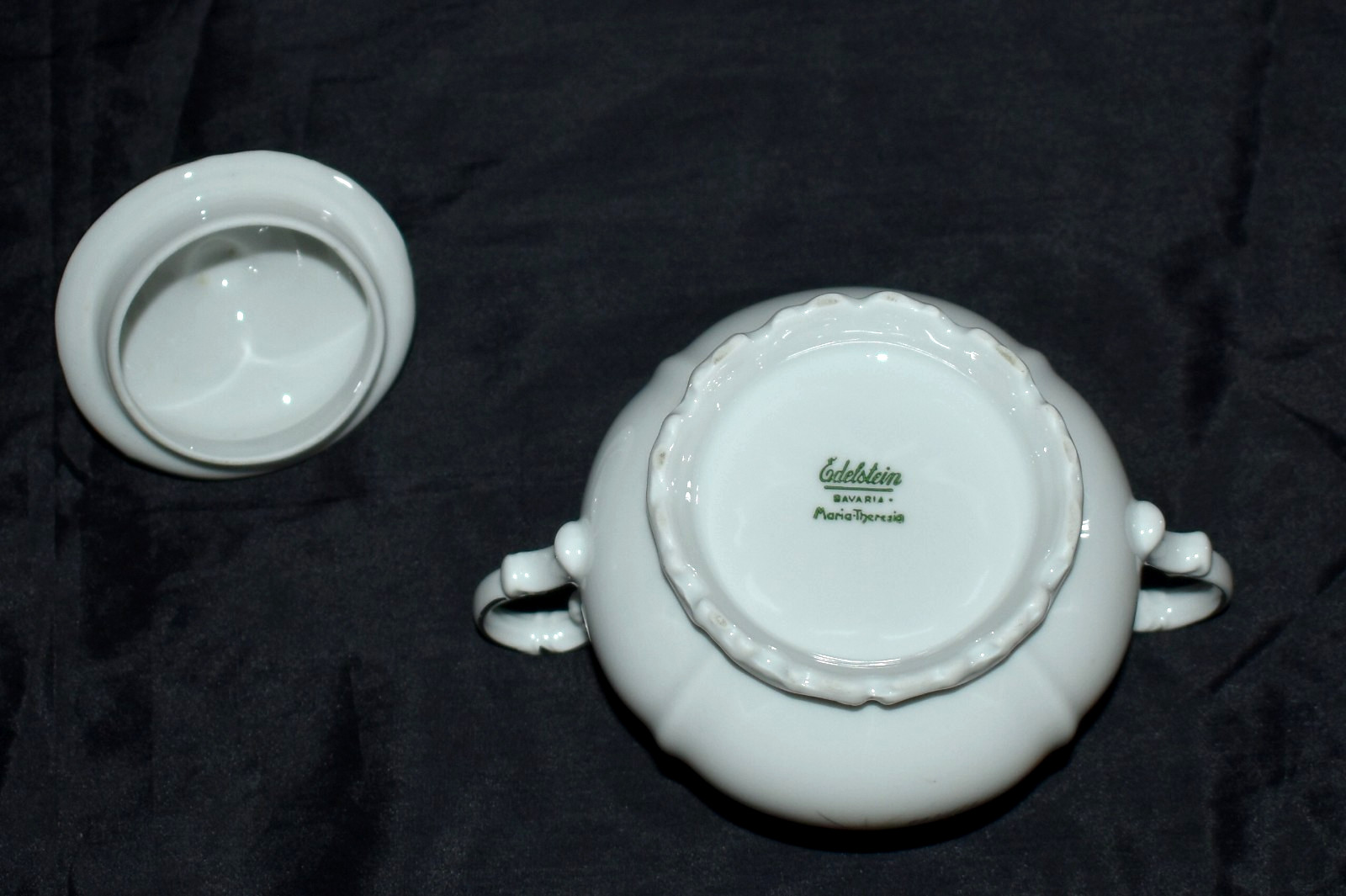 Vintage EDELSTEIN Maria Theresa Bavaria Germany Sugar Bowl