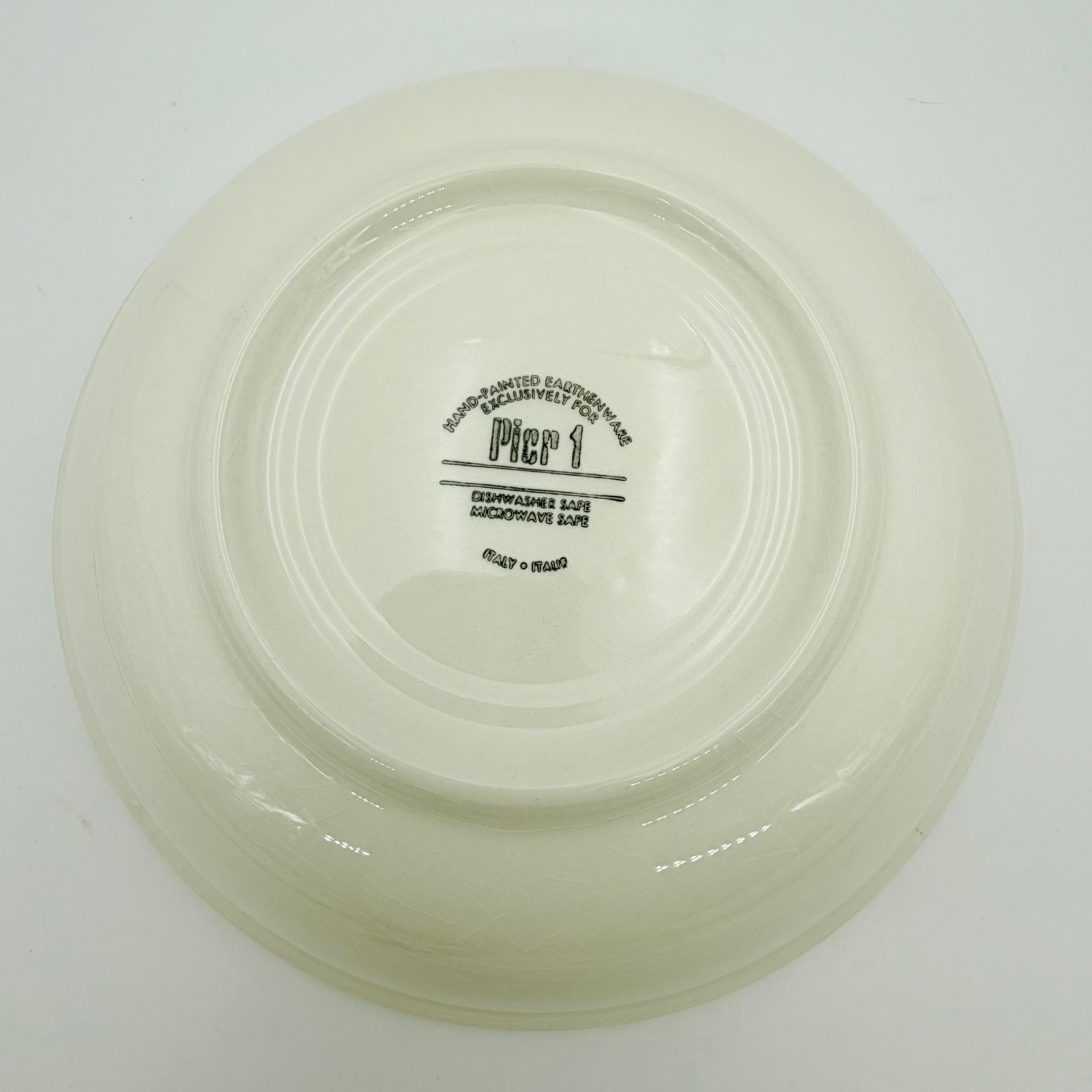 Pier 1 Pomodoro Pasta Bowl Set 5 Pc Italy Aglio Mixed Vegetables Hand Painted