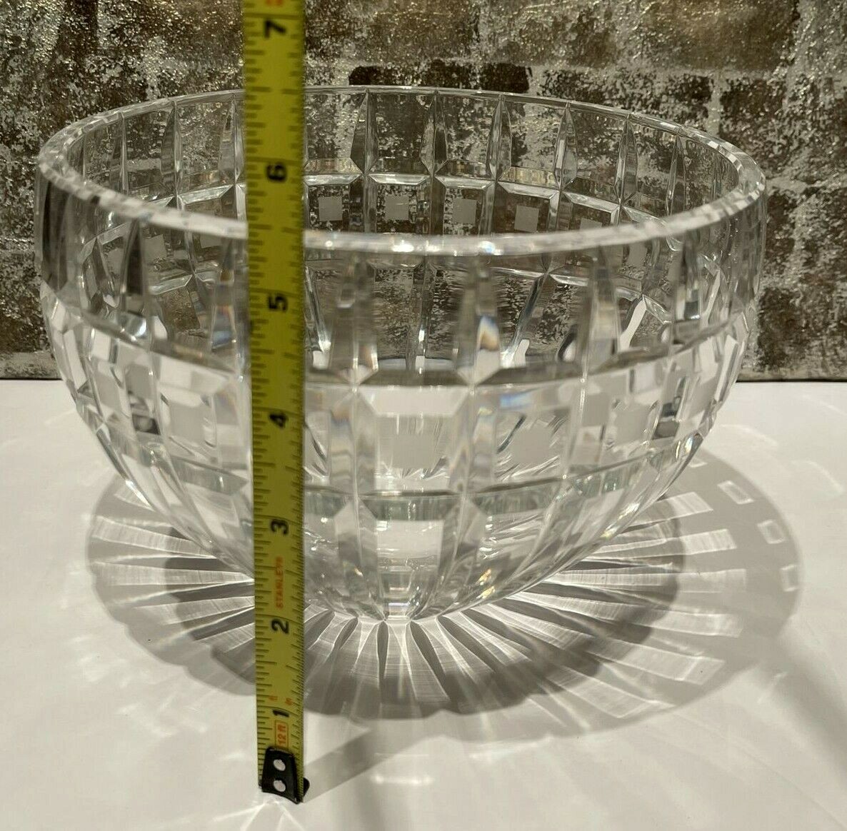 Waterford Marquis Quadrata Glass Bowl Clear & Frosted Cut Crystal