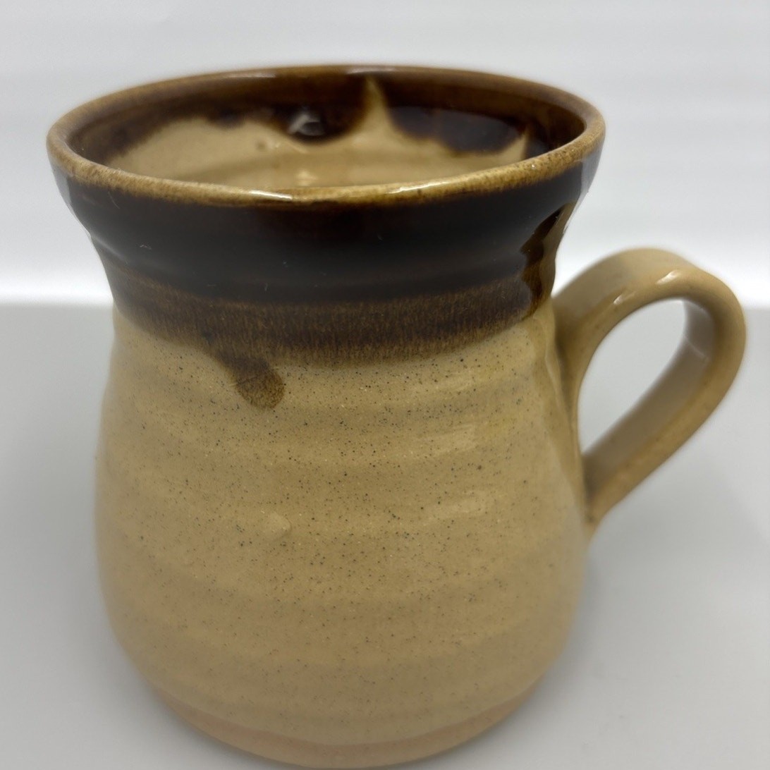 Pretty Ugly Pottery Mug Wales Vintage Glazed Stoneware Novelty Funny Face Cup