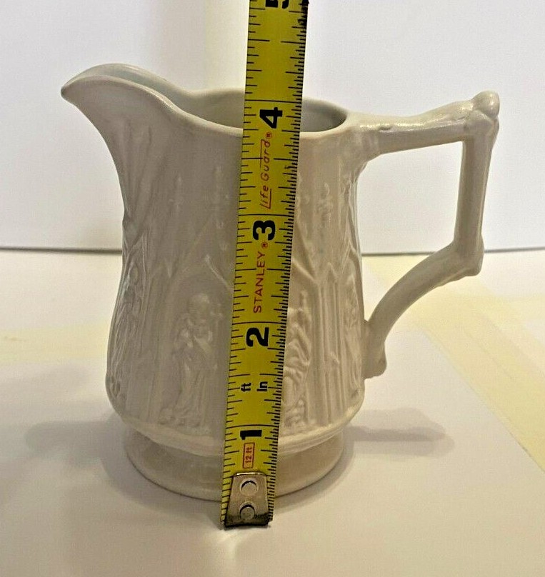 Pottery Molded (205) G. Parin Ware Creamer Ivory/White Excellent Vtg. Condition