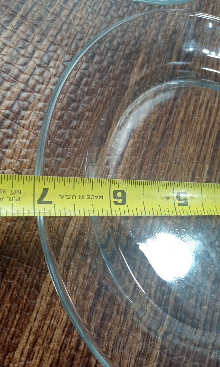 KIG Indonesia Clear Pressed Glass 7″ Set of 3 Vintage