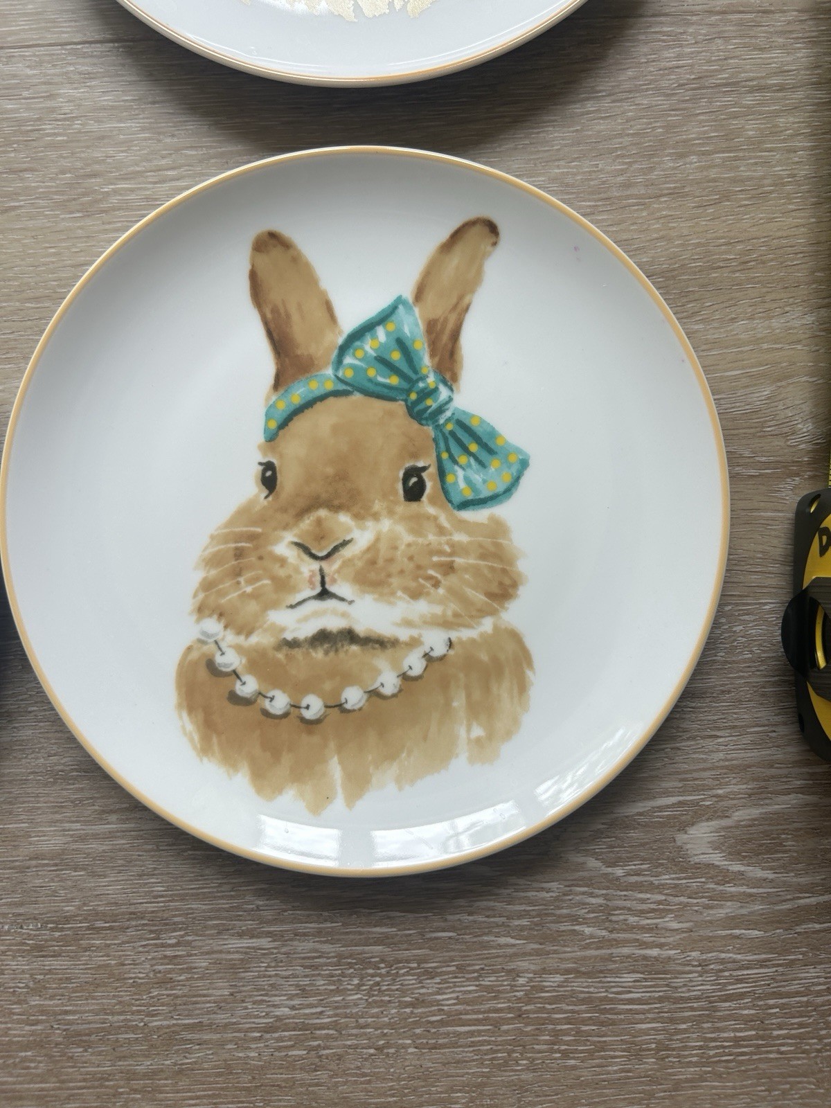 Four Bunny Plates Easter Spring Eight Inches Each Brand New