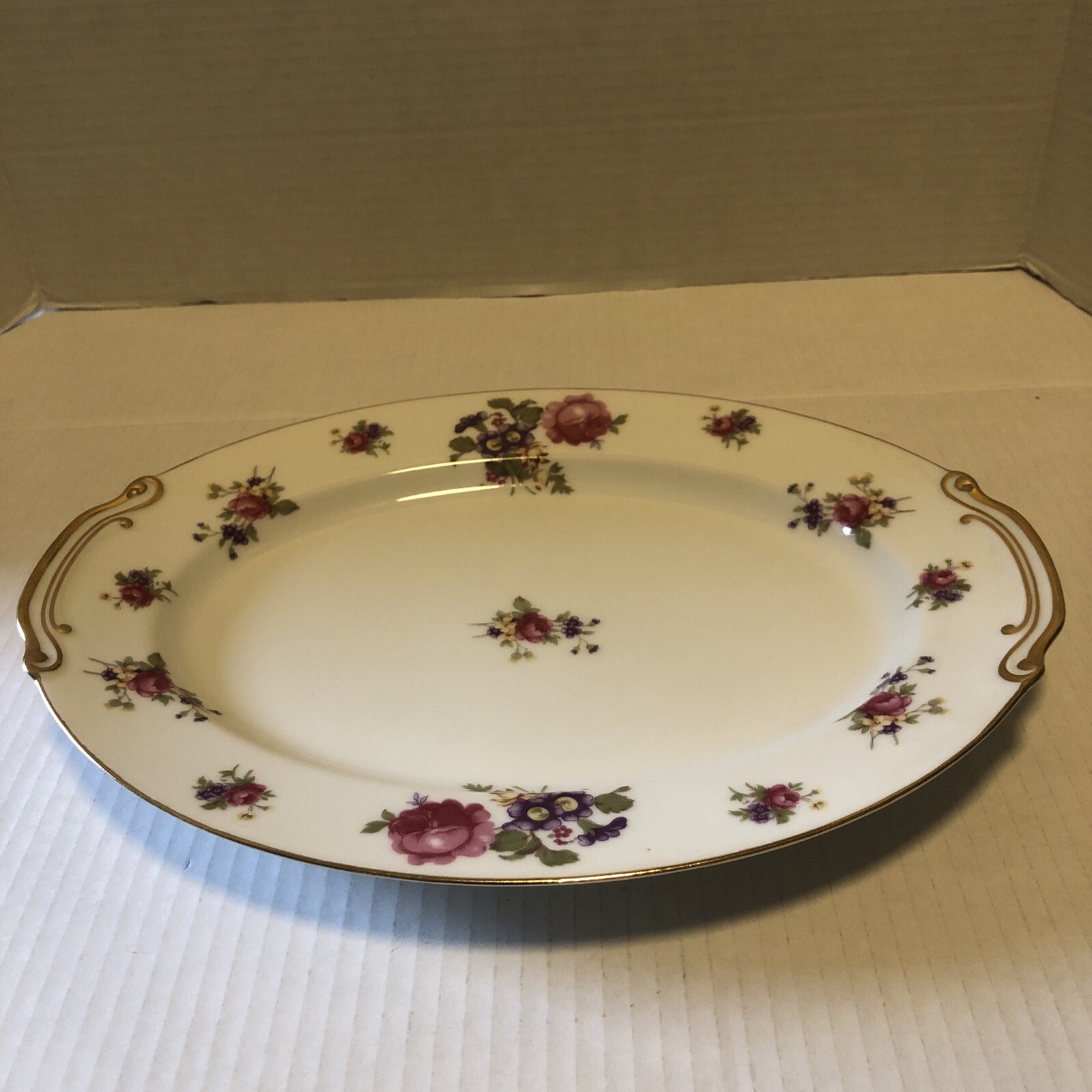 Sango China, San 28 12 1/8″ Oval Serving Platter, Made in Occupied Japan