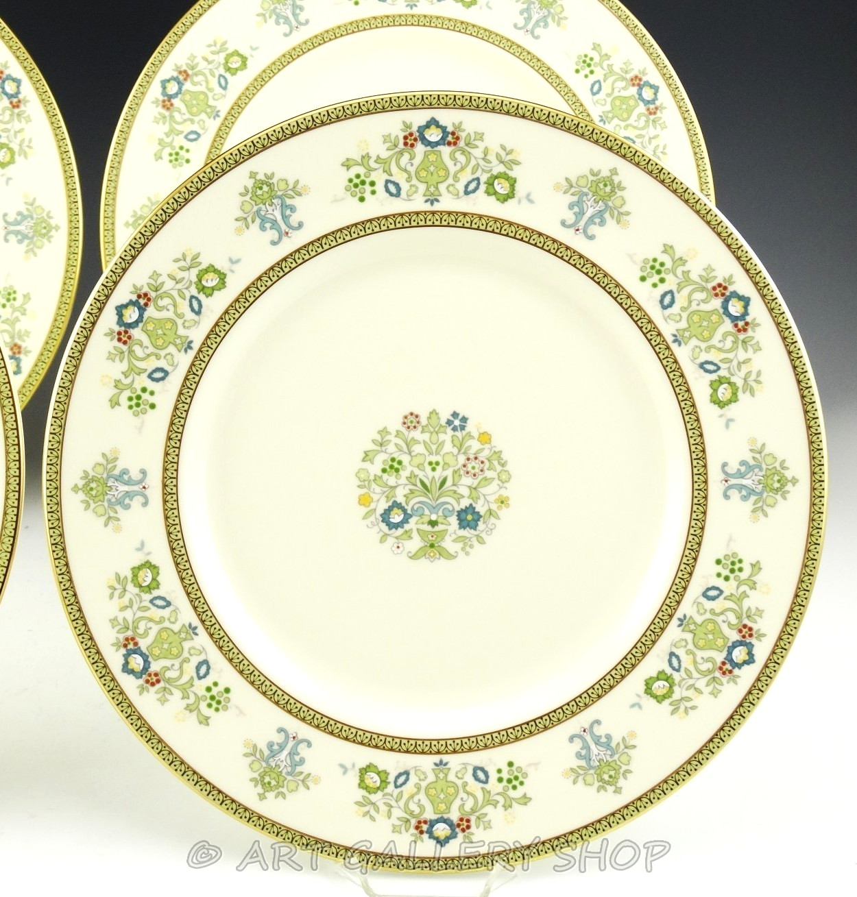 Minton England HENLEY 10-5/8″ DINNER PLATES Set of 4 Mint