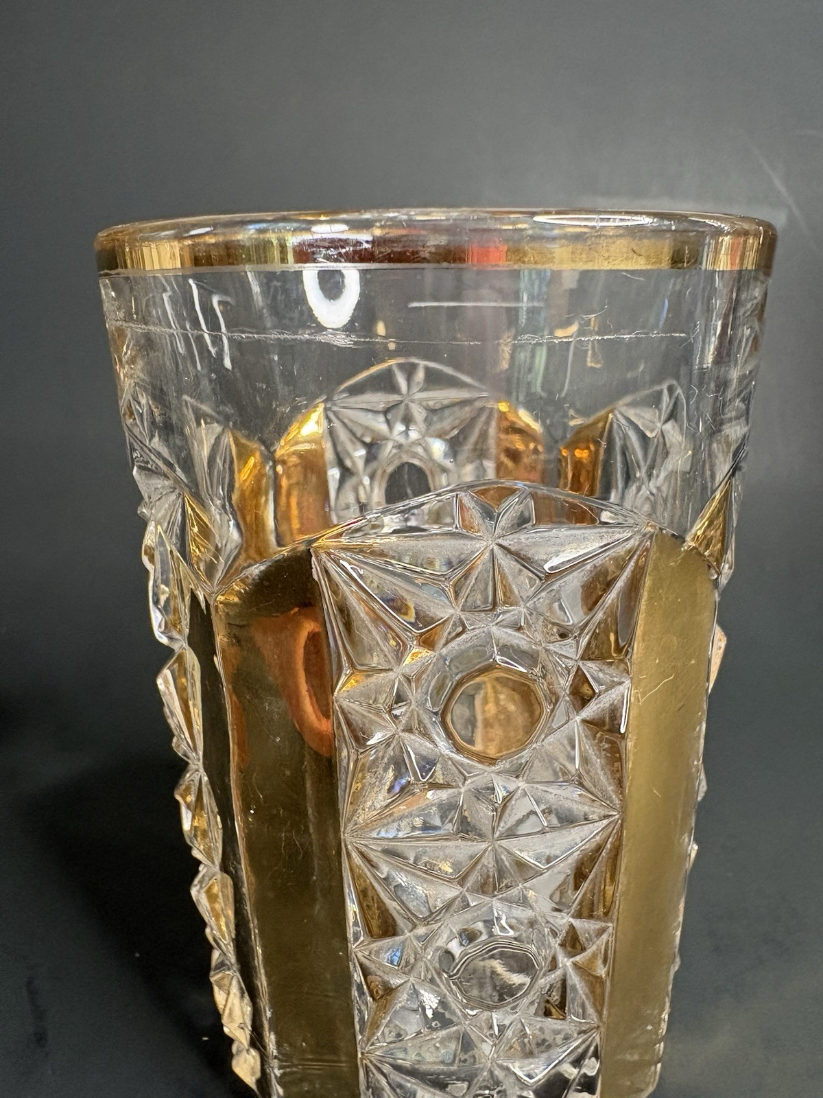 Antique EAPG Duncan Miller Clover #58 Pitcher & 4 Tumblers Set c1905 Glass