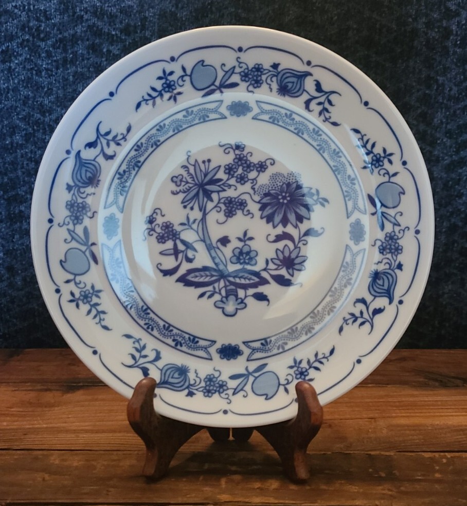 3 Graf Von Henneberg “Blue Onion” Salad Plates Echt Kobalt Germany EUC 7.5 inch