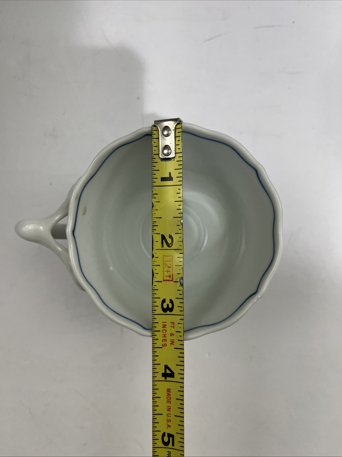 Blue Danube China Set Cup And Saucer w/ Ribbon / Banner Logo