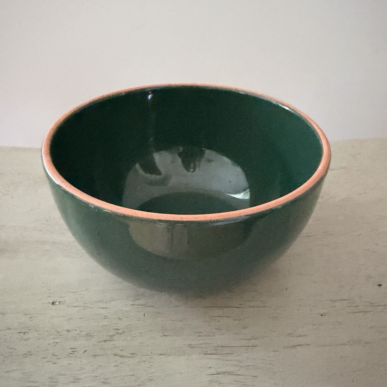 Dansk Forest Green Glazed Terracotta Cereal Soup Prep Bowl 5” Portugal MCM