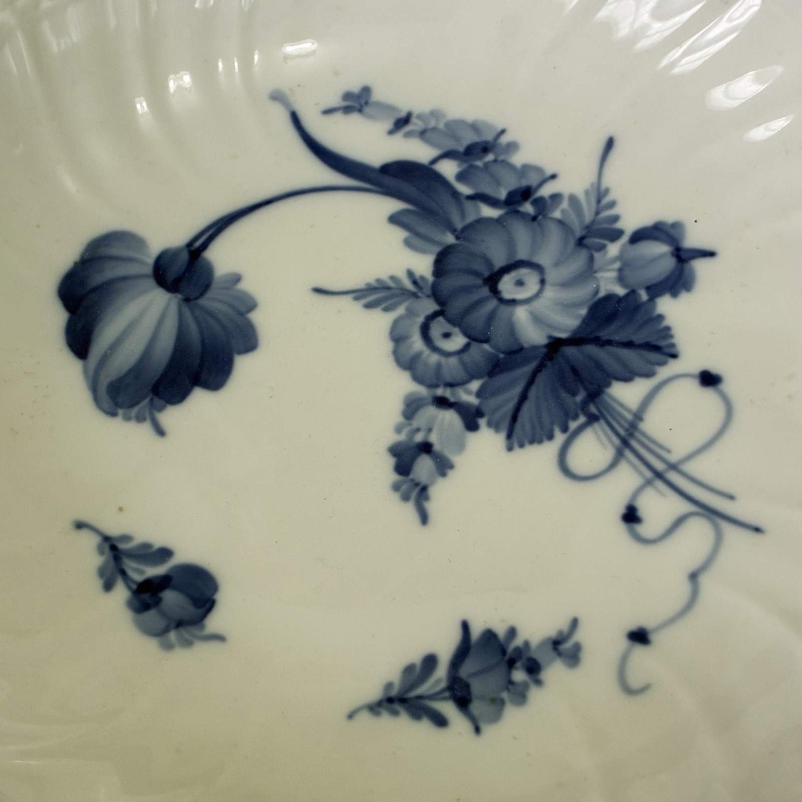 Royal Copenhagen Denmark Blue Flower Curved 8″ Cake Stand, Compote Pedestal Bowl