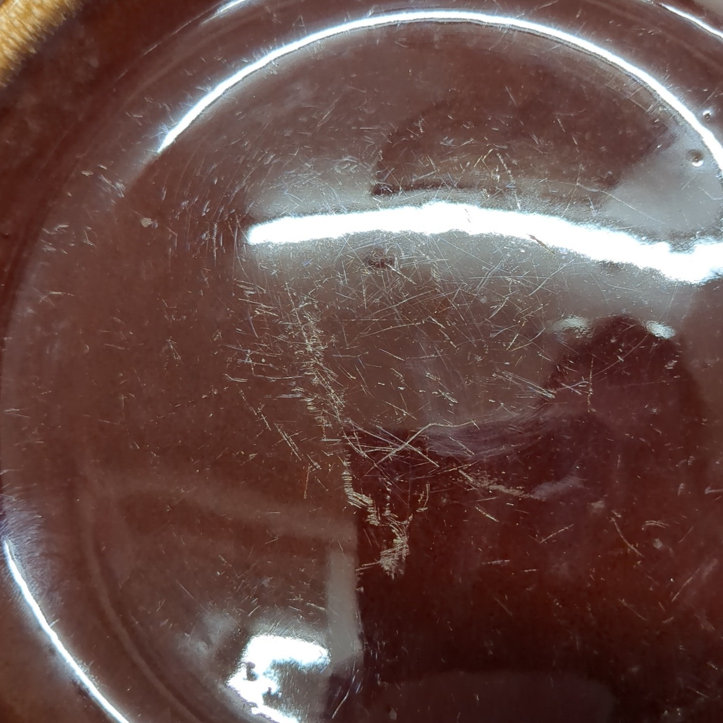 (4) USA Mid Century Modern Vintage Brown Drip Glazed 7.5″ Pottery Plates USA