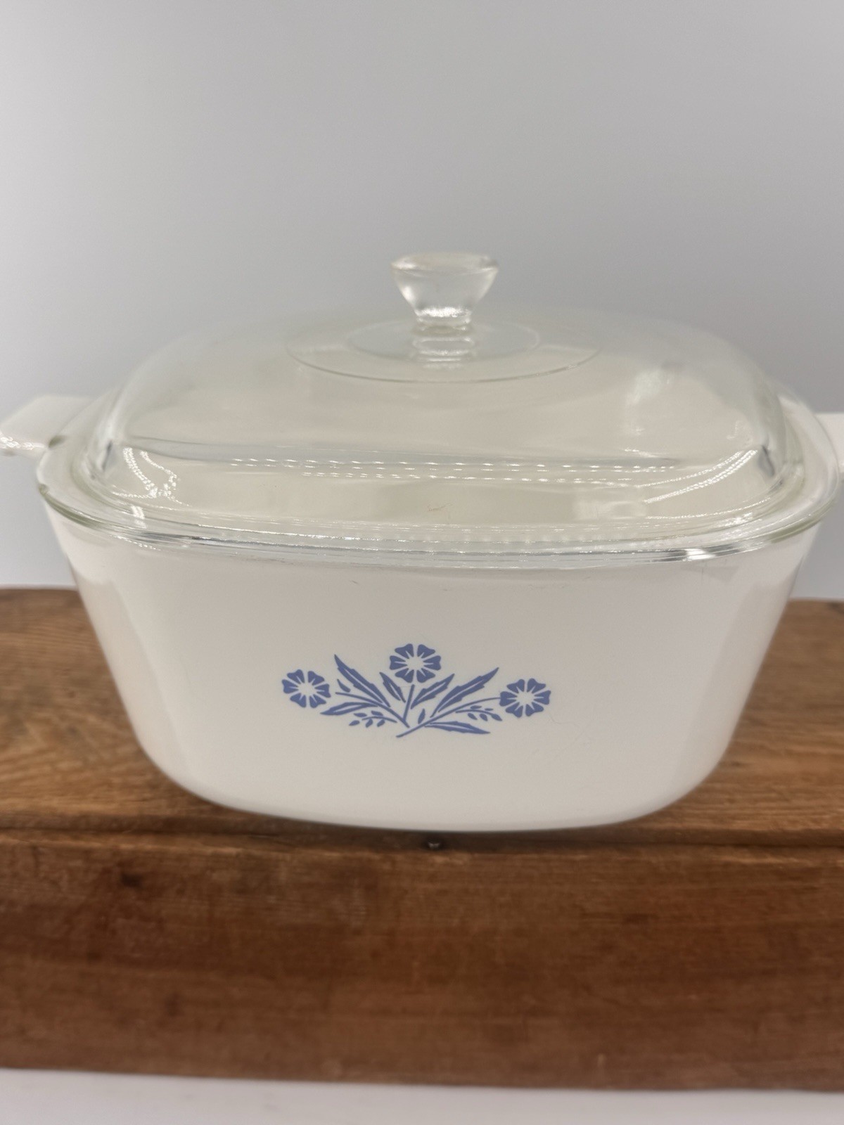 3 VTG Corning Ware Blue Cornflower Casserole Dishes with Lids Bakeware Kitchen
