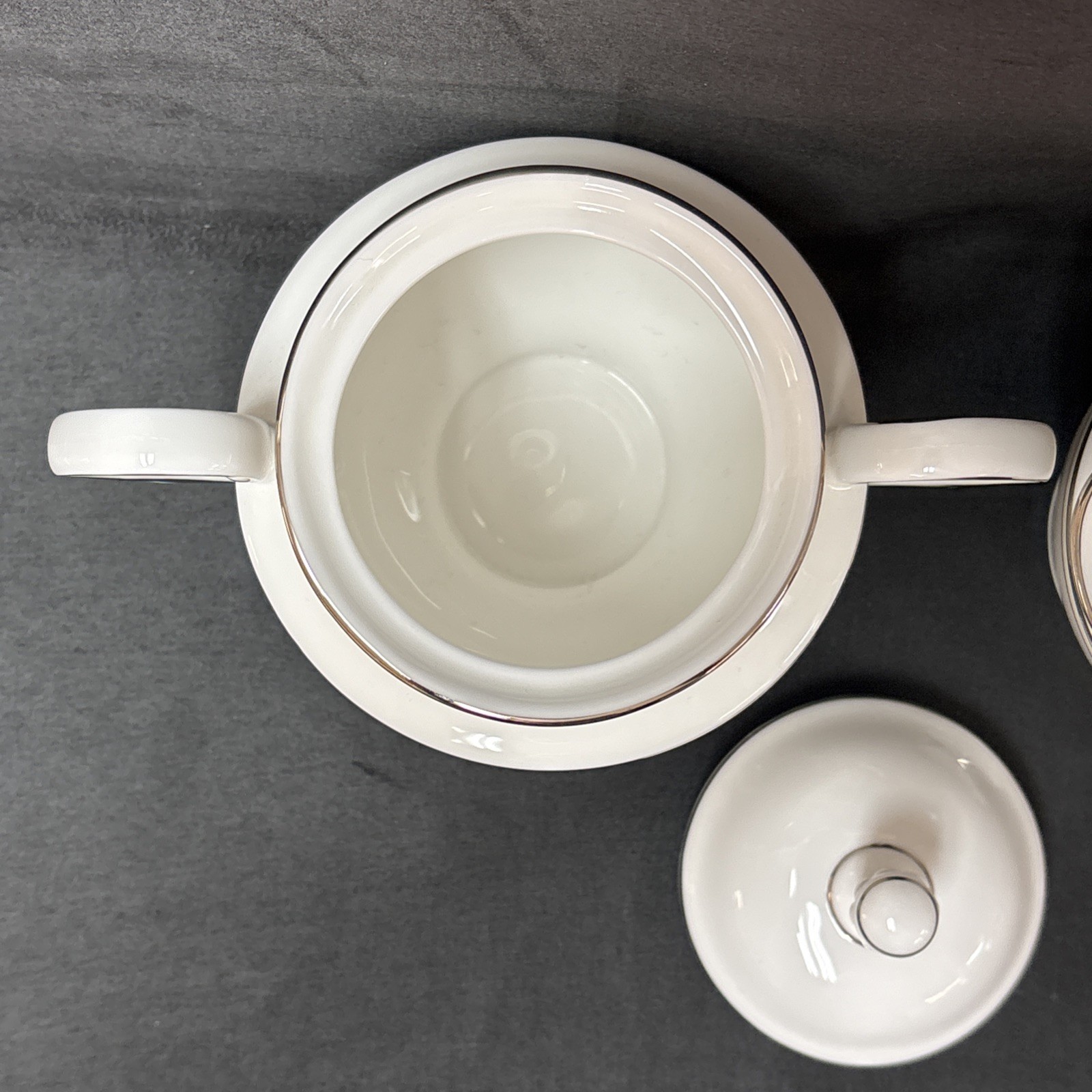 Lenox FEDERAL PLATINUM Creamer and Sugar Bowl with Lid Set ~ Still with Tags!