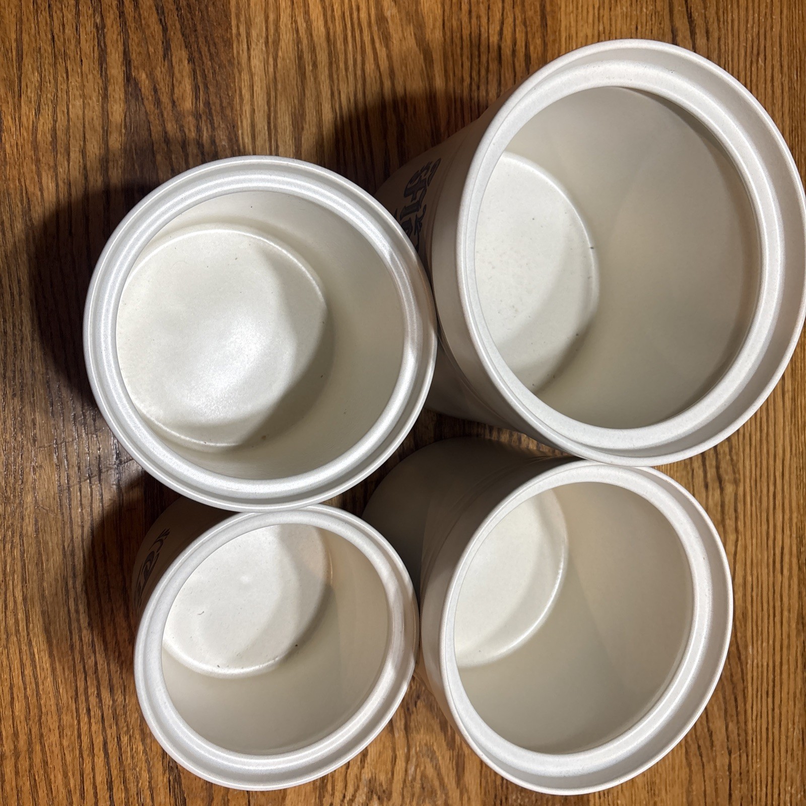 Set of 4 Vintage Pfaltzgraff Yorktowne Flour, Sugar, Coffee, Tea Canisters CC